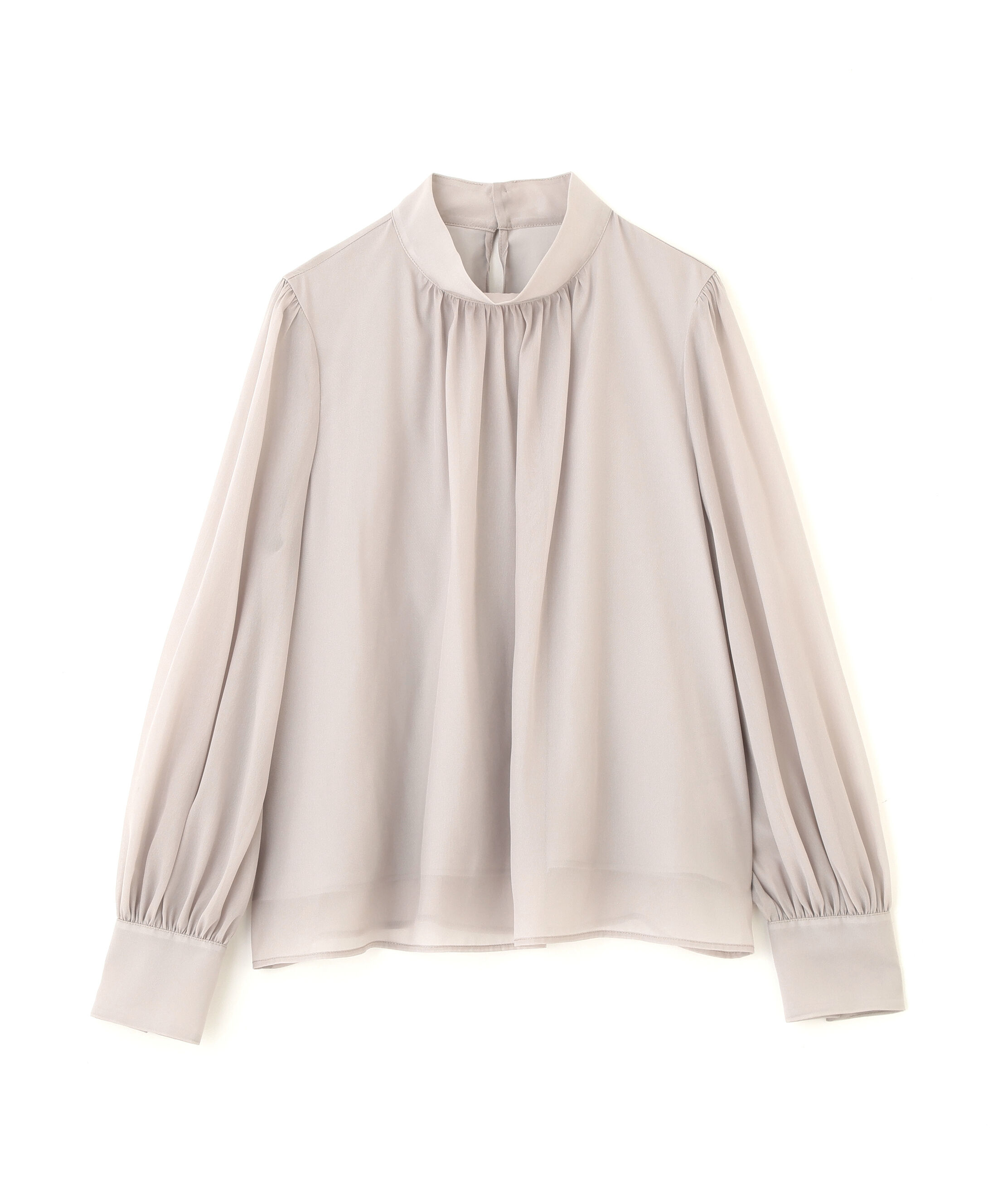  「ハイネックボリュームシアーブラウス」|シャツ・ブラウス|