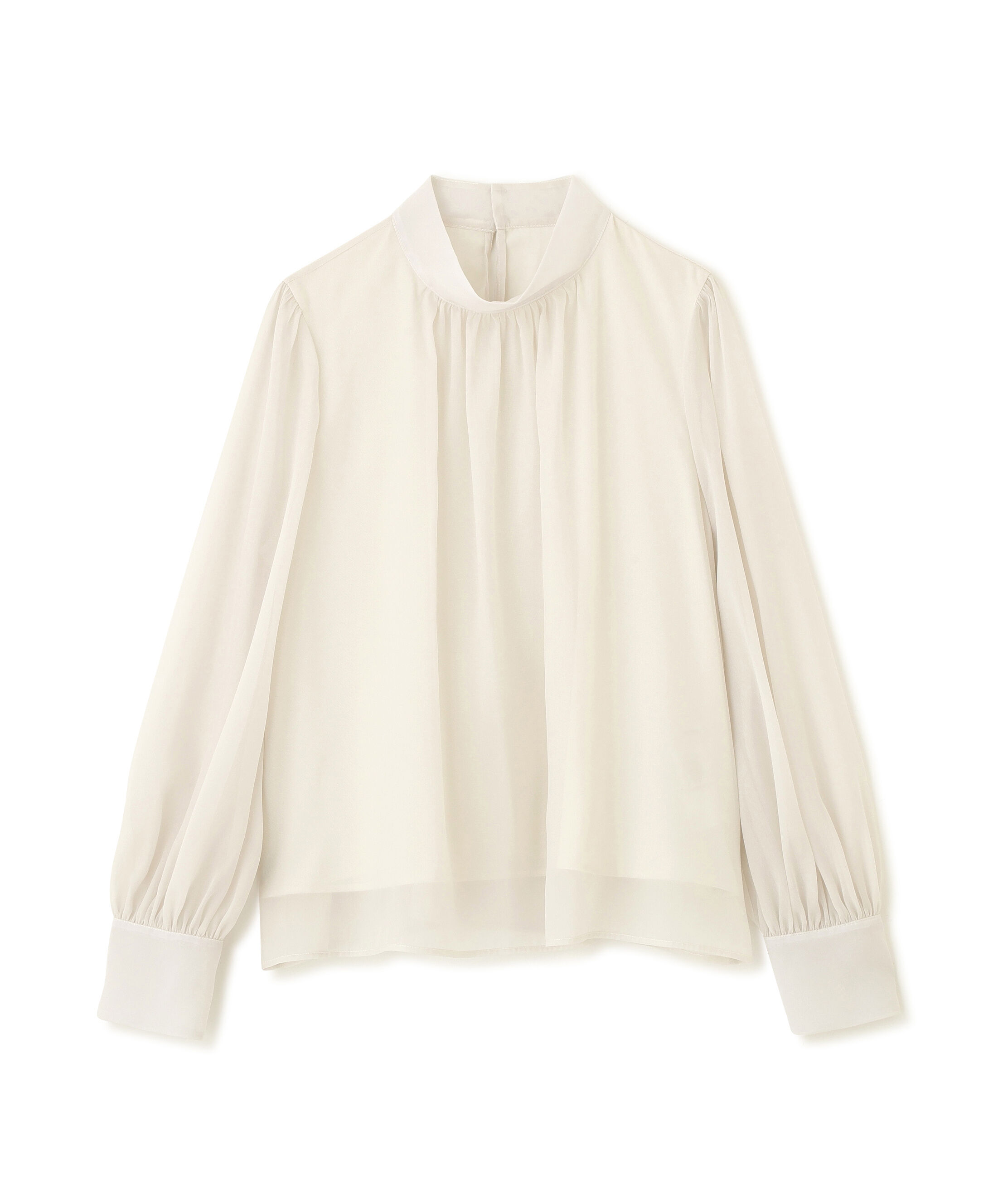  「ハイネックボリュームシアーブラウス」|シャツ・ブラウス|