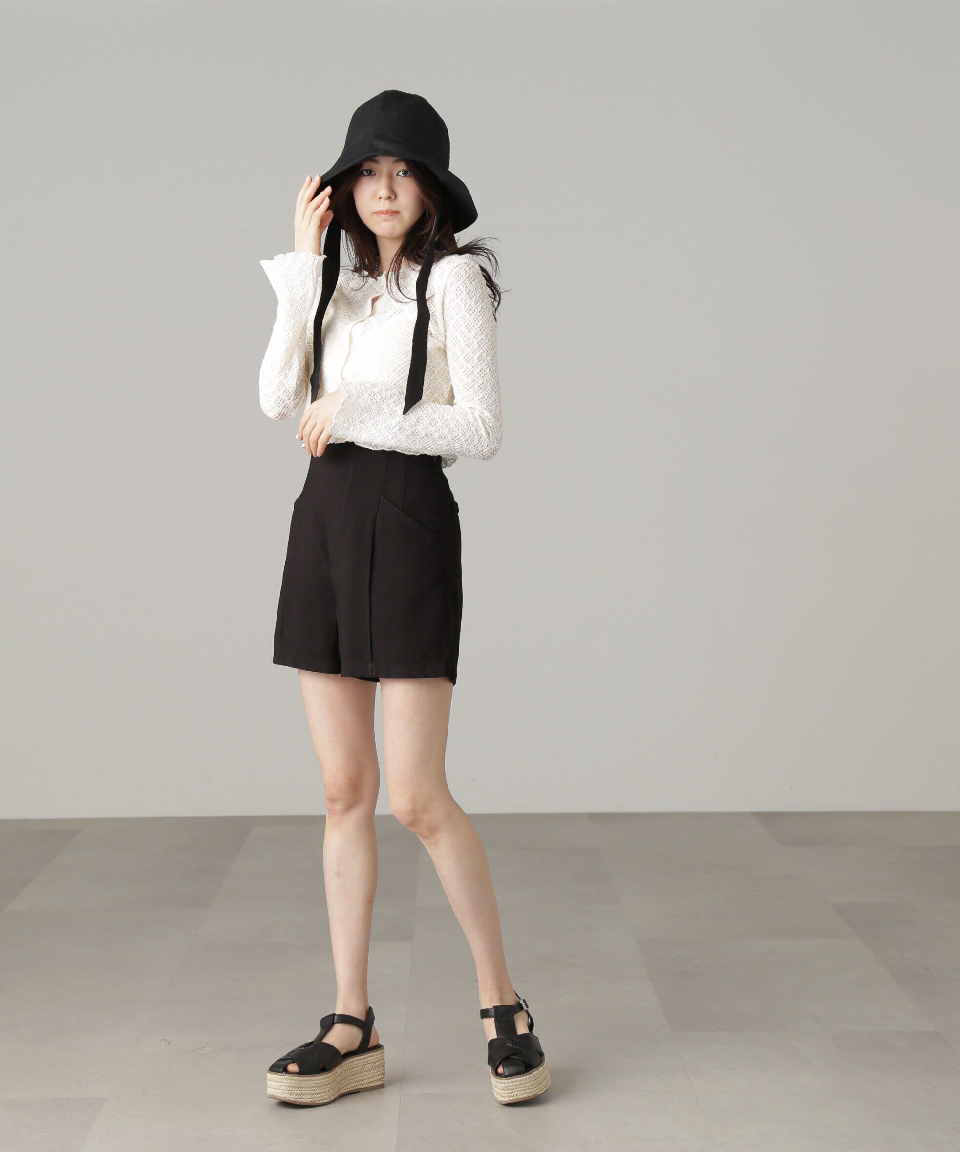  「［セットアップ対応］ハイウエストピンタックショートパンツ」|その他|