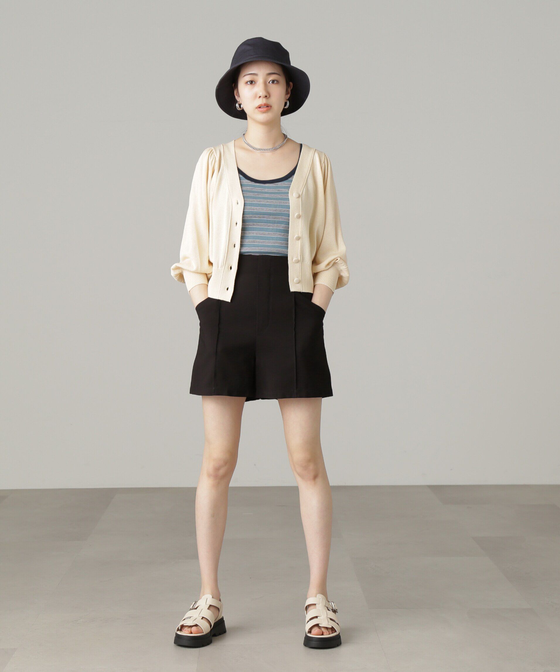  「［セットアップ対応］ハイウエストピンタックショートパンツ」|その他|