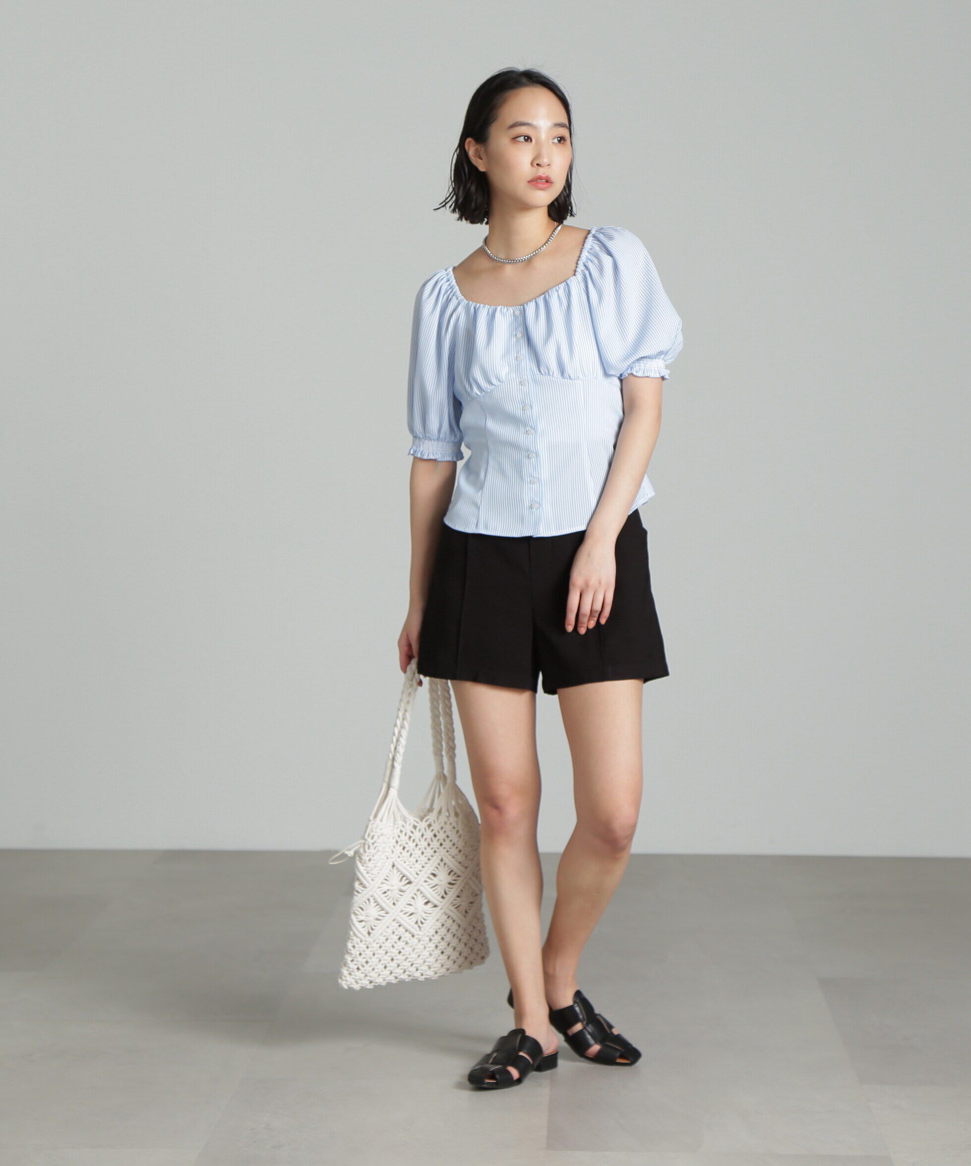  「［セットアップ対応］ハイウエストピンタックショートパンツ」|その他|