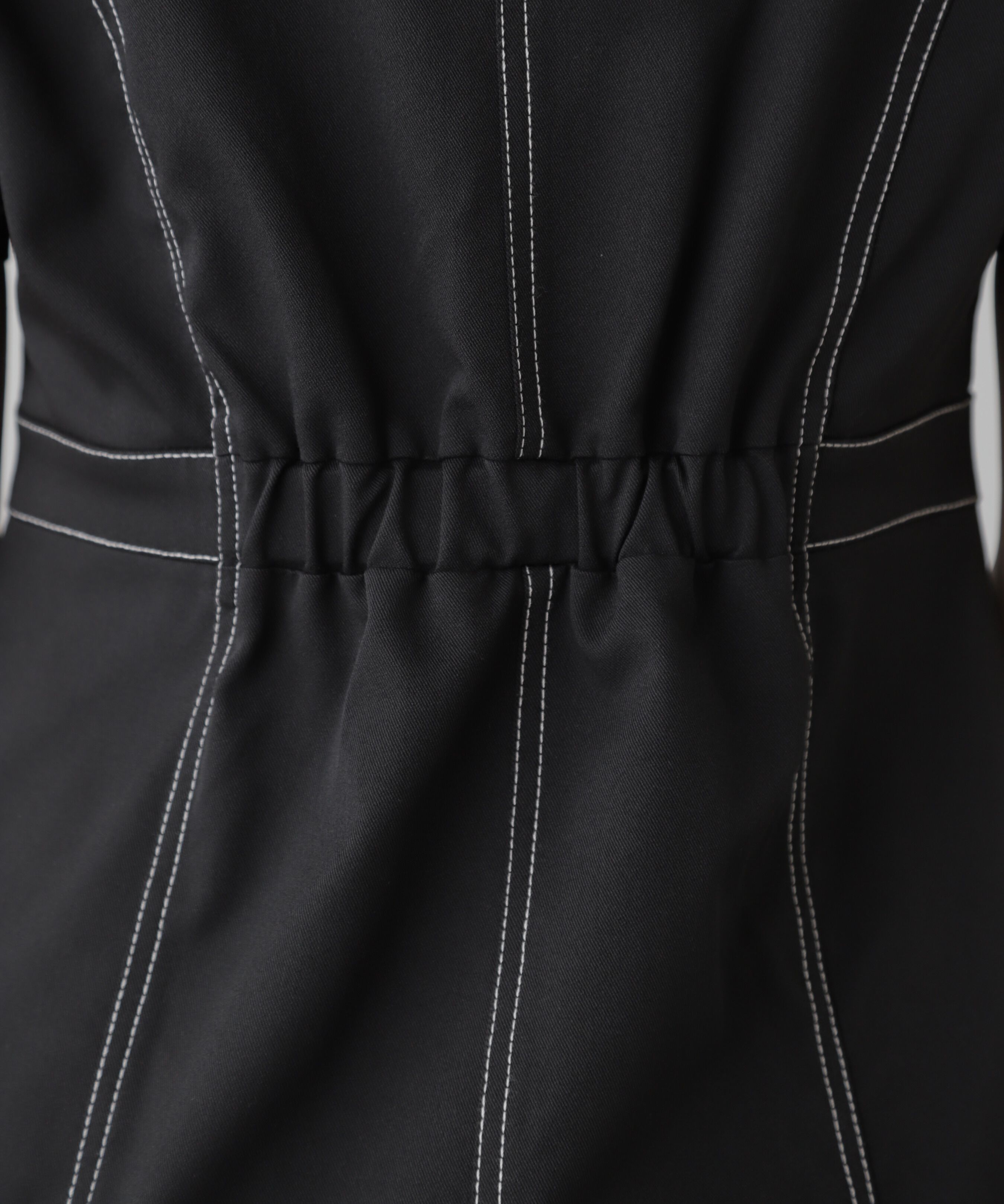  「配色ステッチジップ使いミニワンピース」|ワンピース|