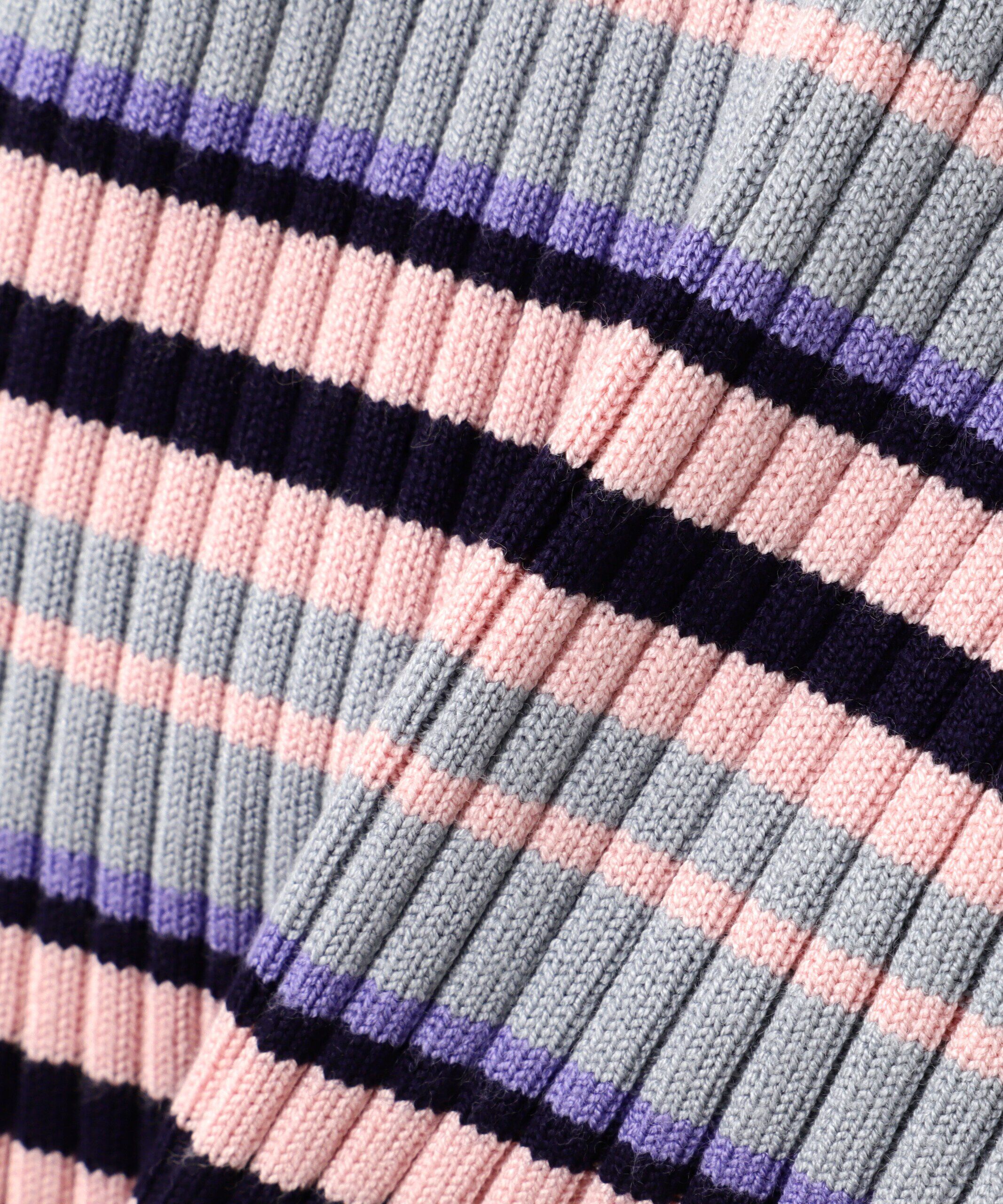  「マルチボーダーレースアップニット」|ニット・セーター|