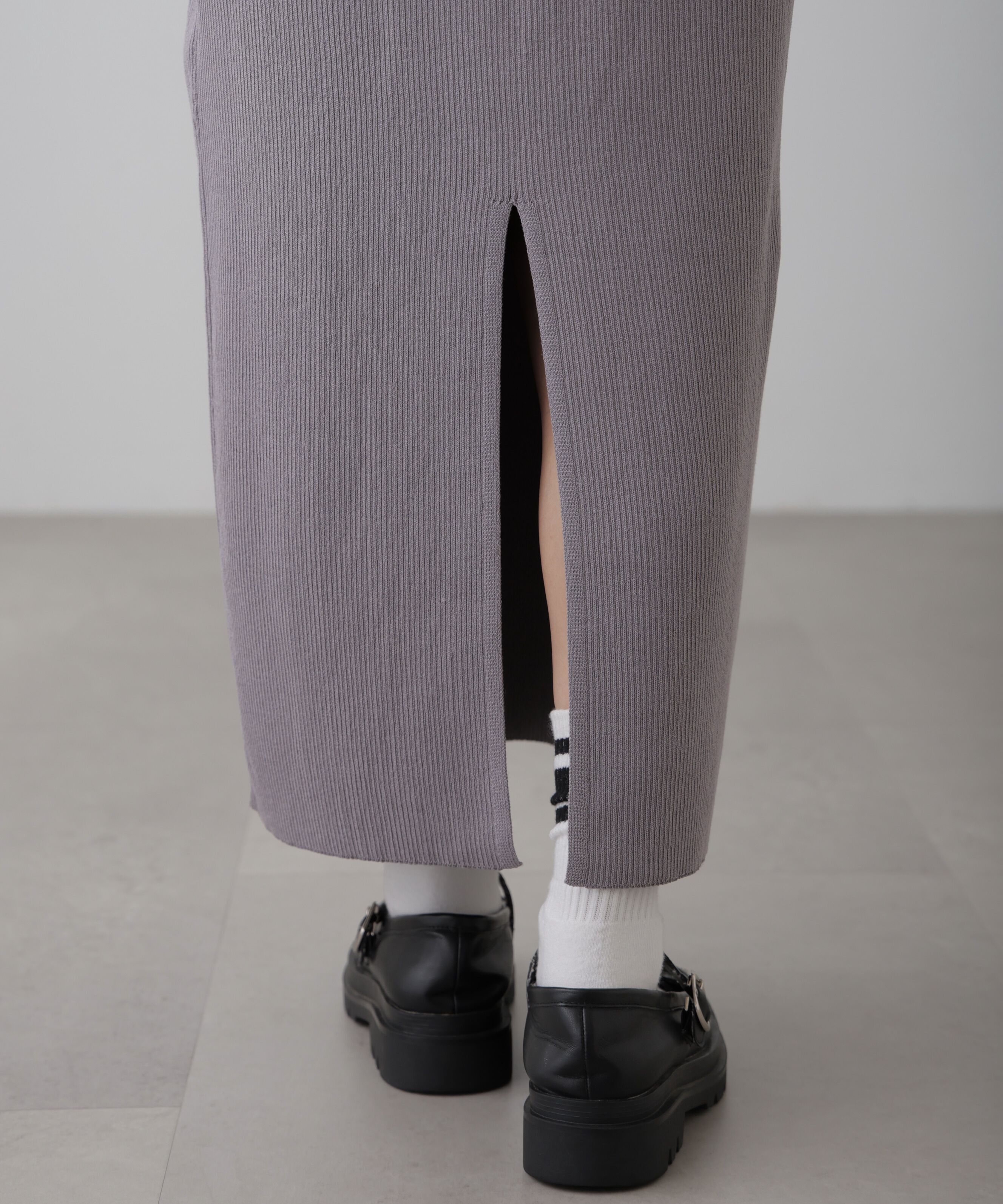  「ハーフジップロングニットワンピース」|ワンピース|