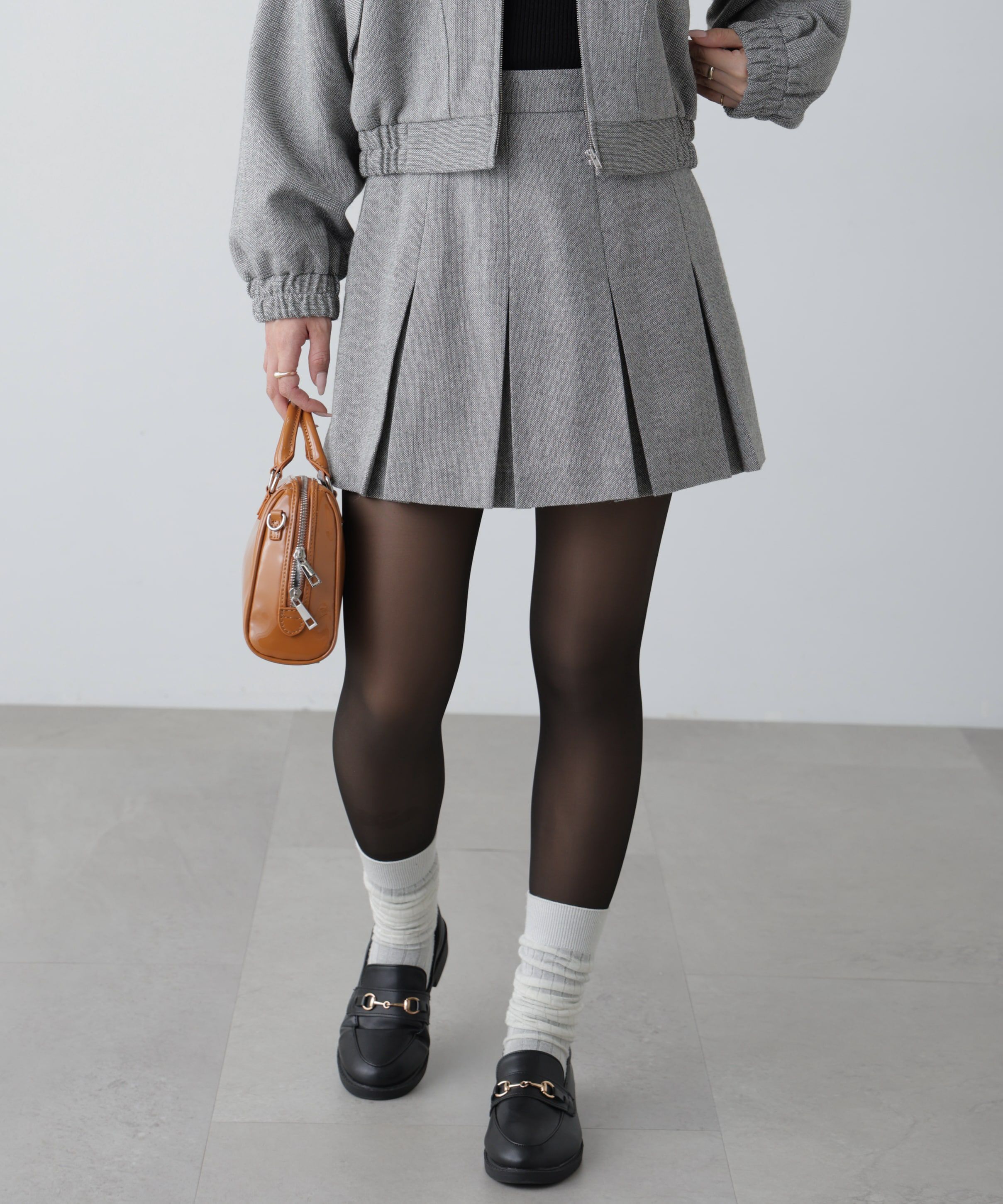  「ボックスプリーツミニスカート」|スカート|