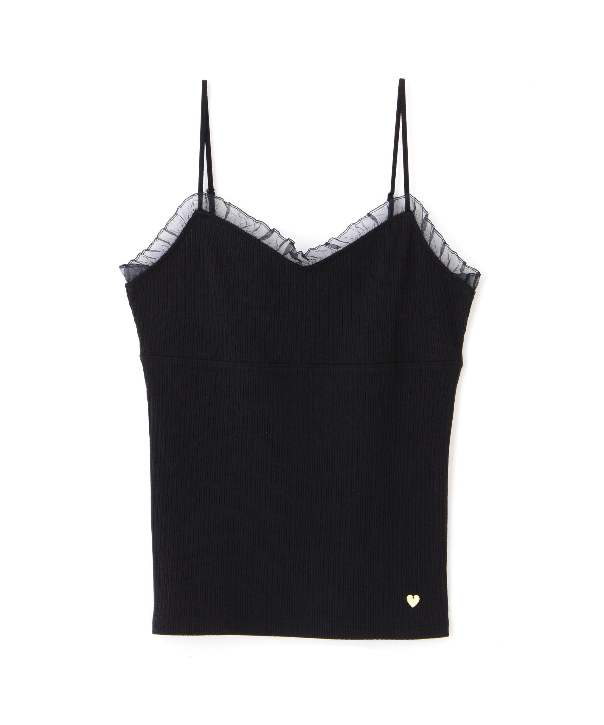  「オーガンジーフリルキャミソール」|Tシャツ・カットソー|