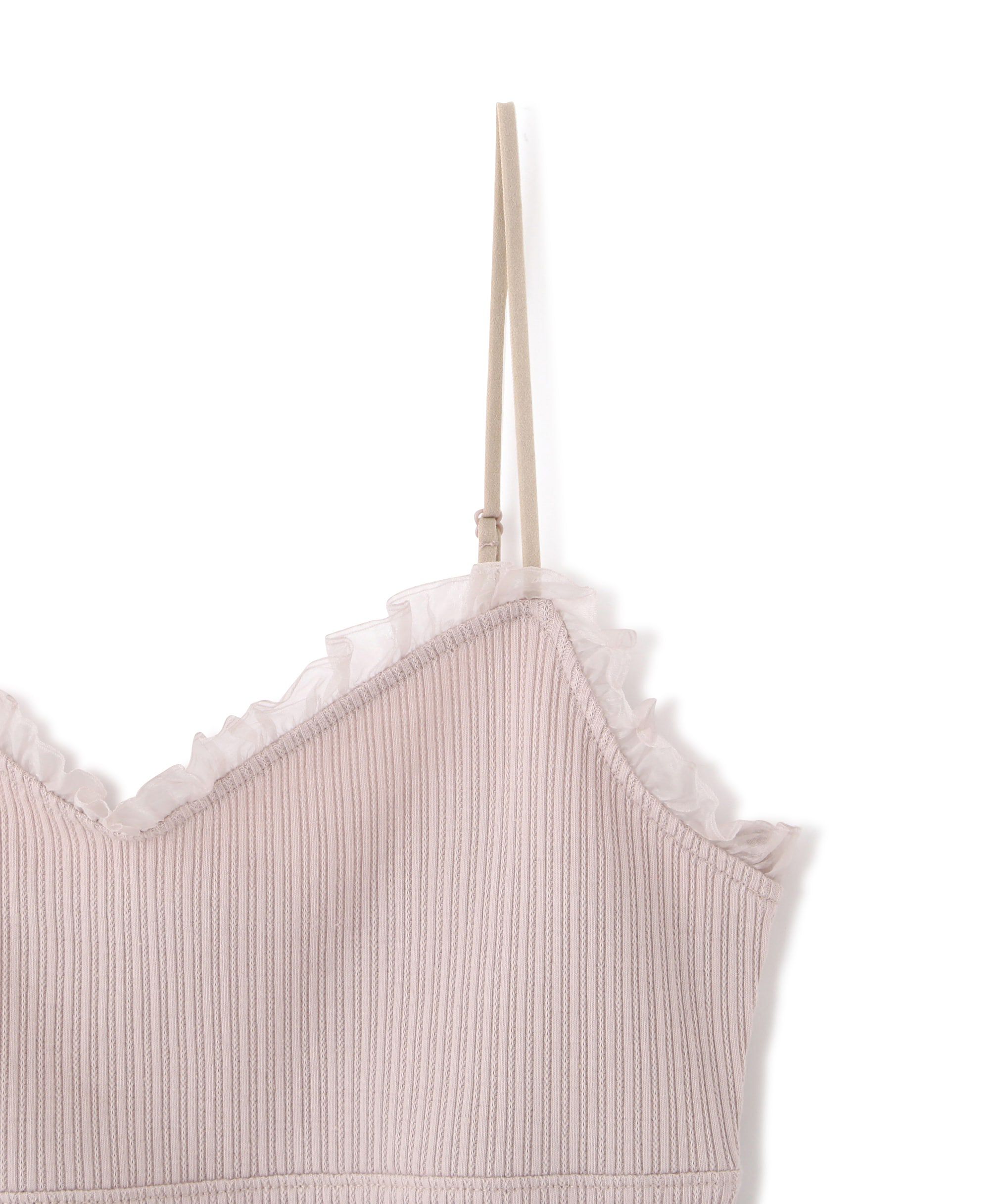  「オーガンジーフリルキャミソール」|Tシャツ・カットソー|