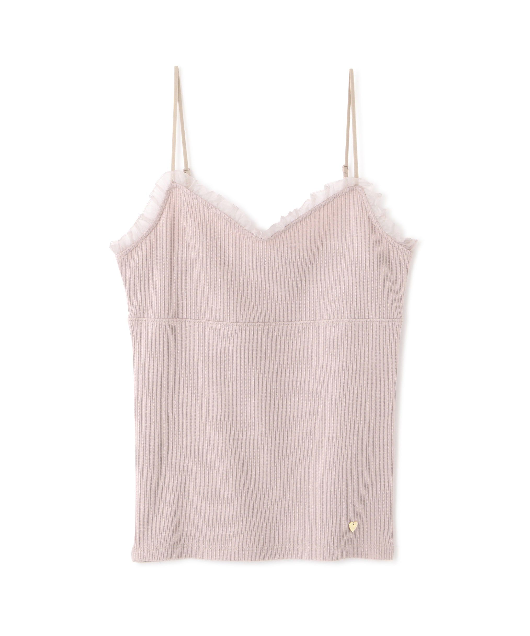  「オーガンジーフリルキャミソール」|Tシャツ・カットソー|