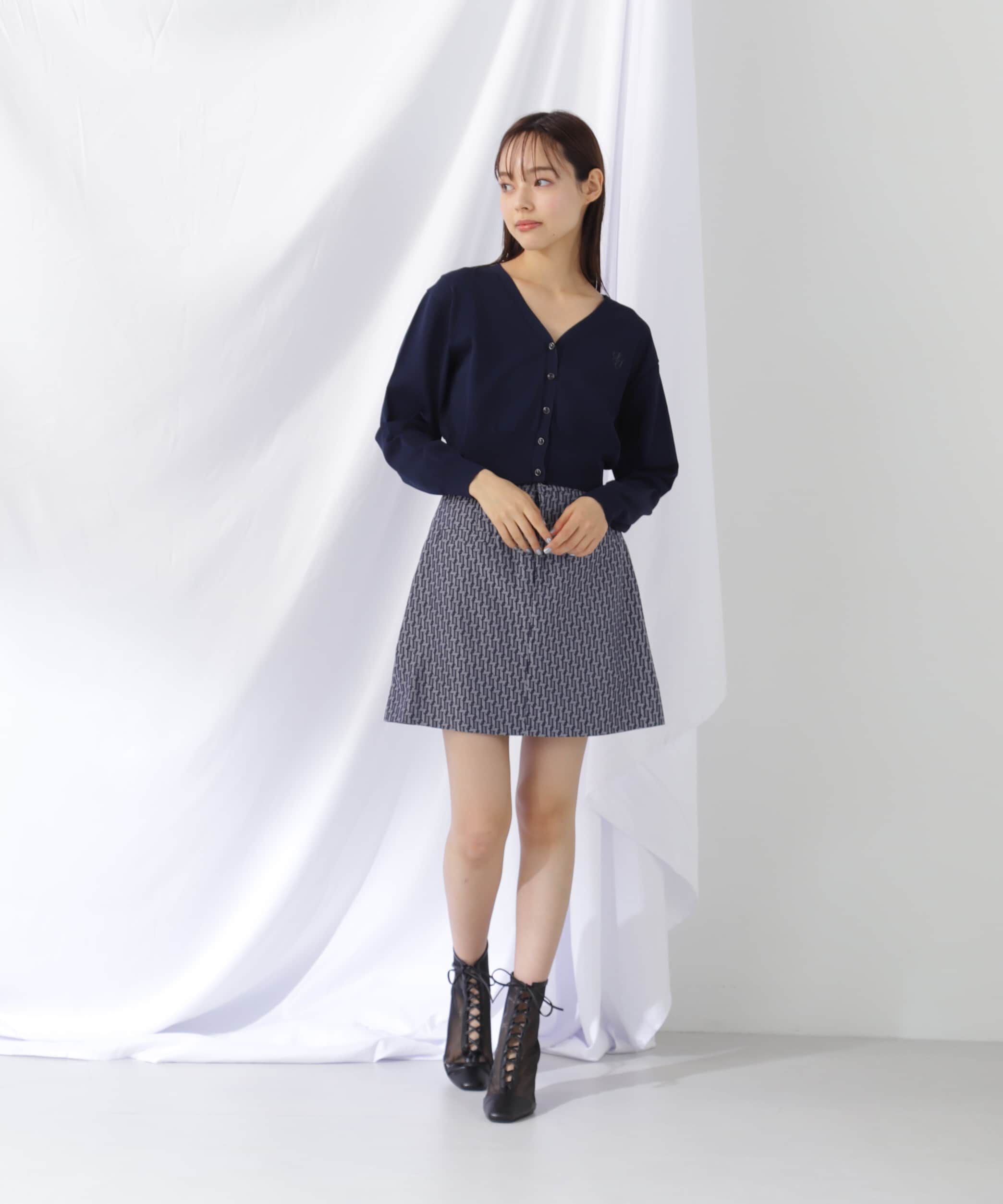  「モノグラムジャガードミニスカート」|スカート|