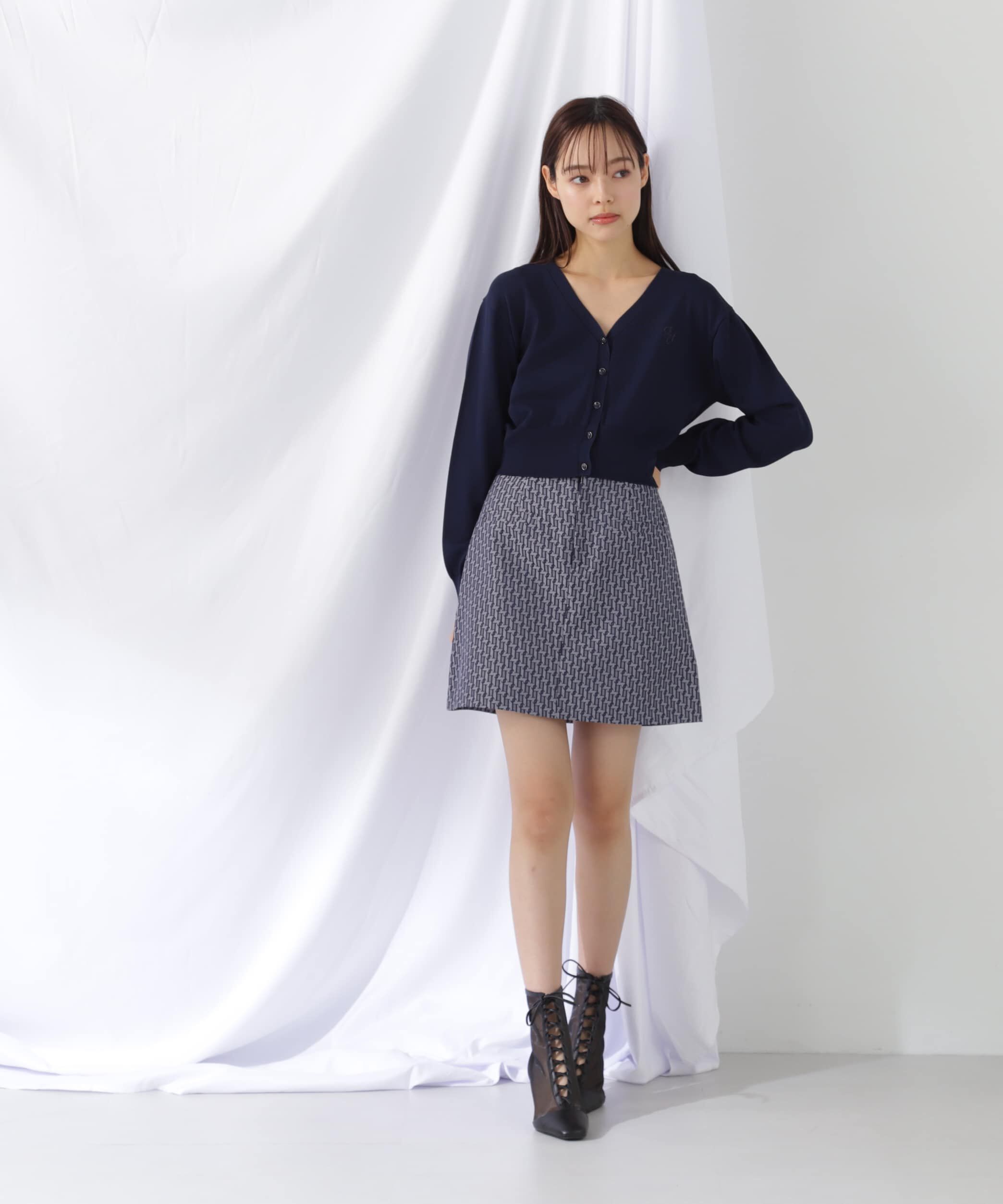  「モノグラムジャガードミニスカート」|スカート|