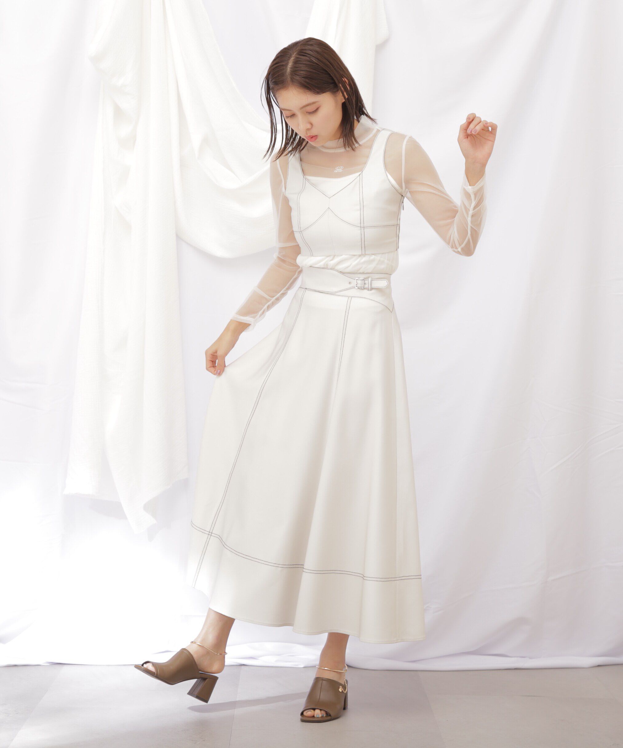  「◇デニムライクビスチェ」|シャツ・ブラウス|