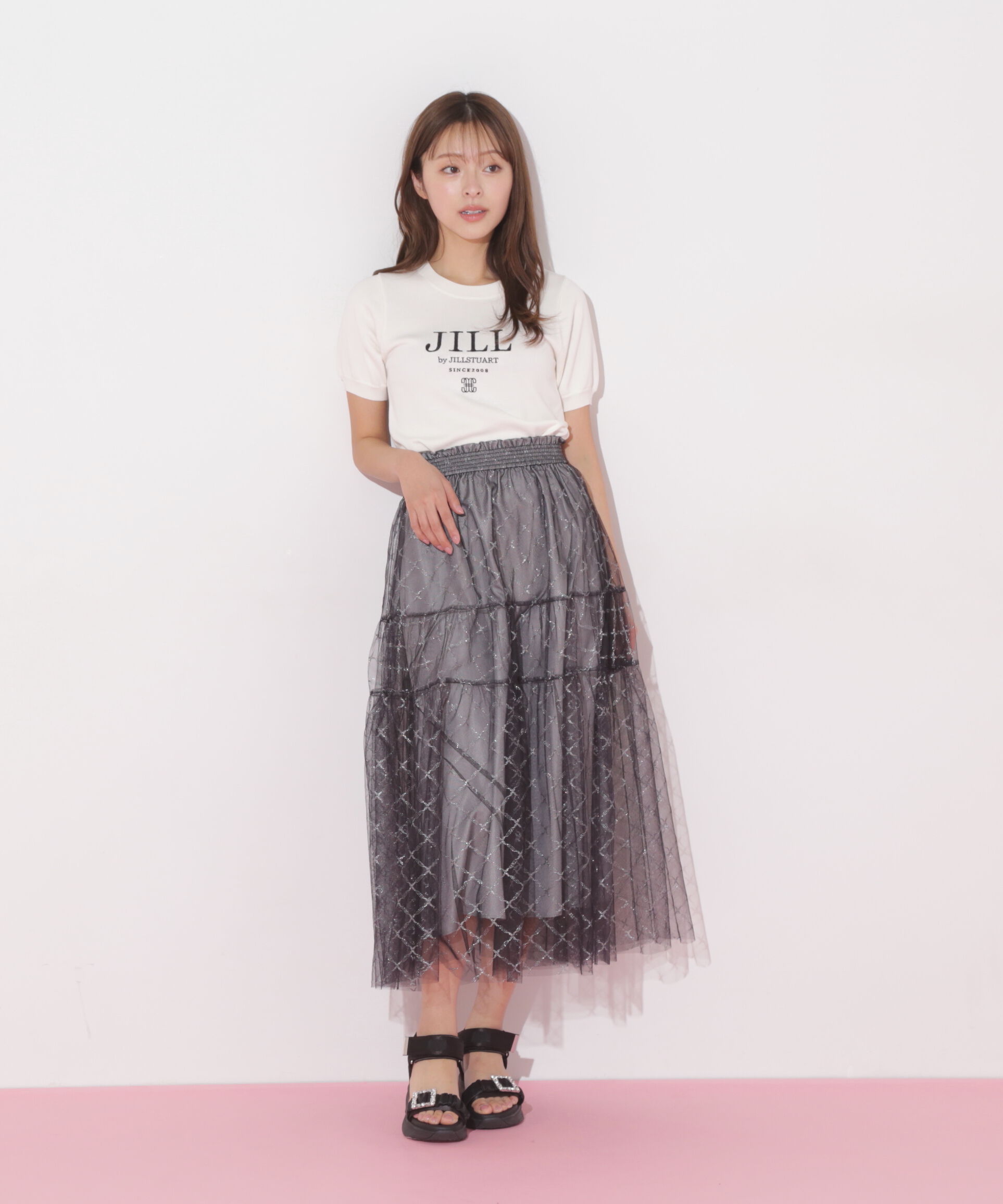  「ラメチュールティアードスカート」|スカート|