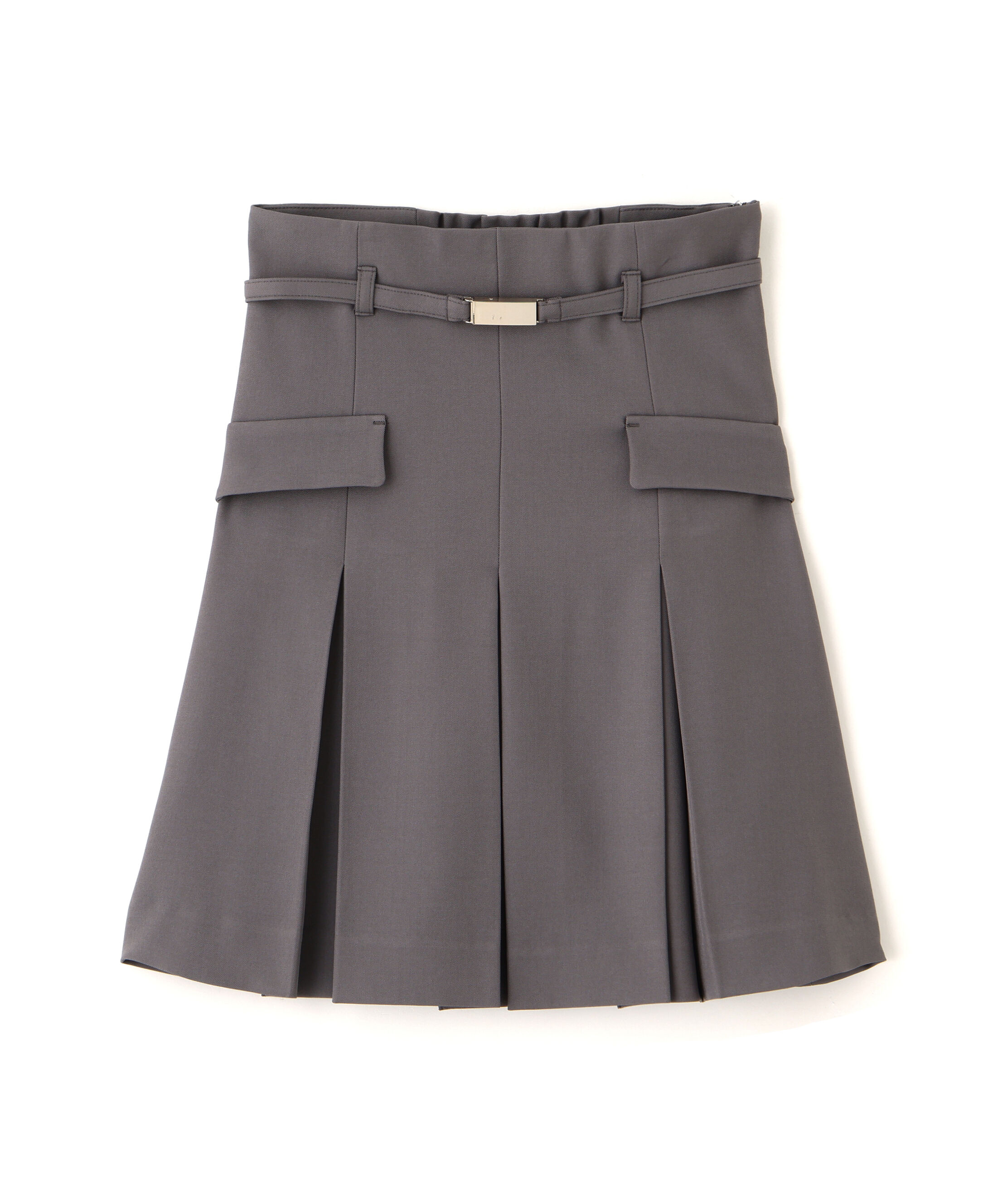  「＜セットアップ対応＞ベルト付ベーシックツイルミニスカート」|スカート|
