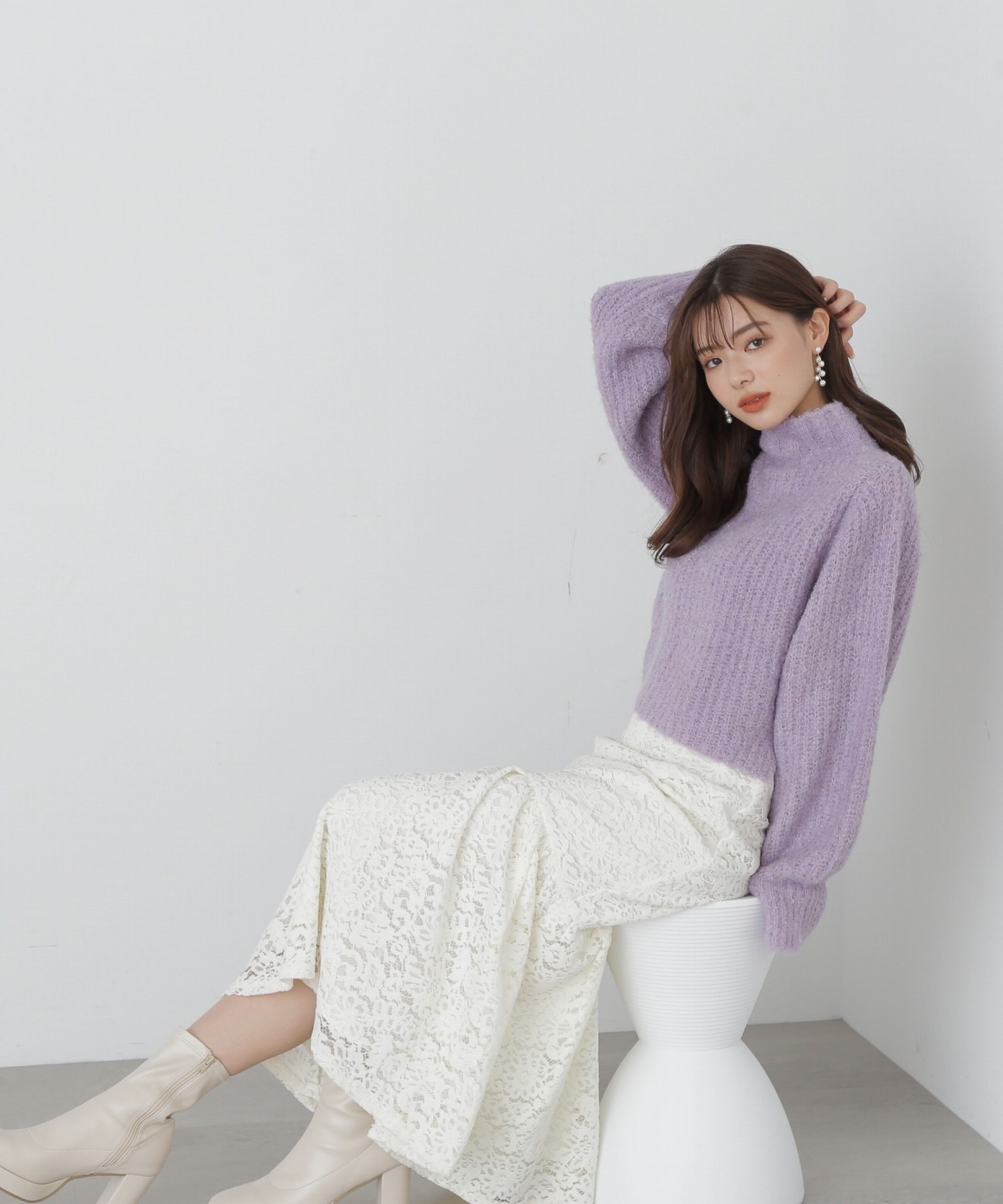 PROPORTION BODY DRESSING「モールレースマーメイドスカート」|スカート|エクリュ1