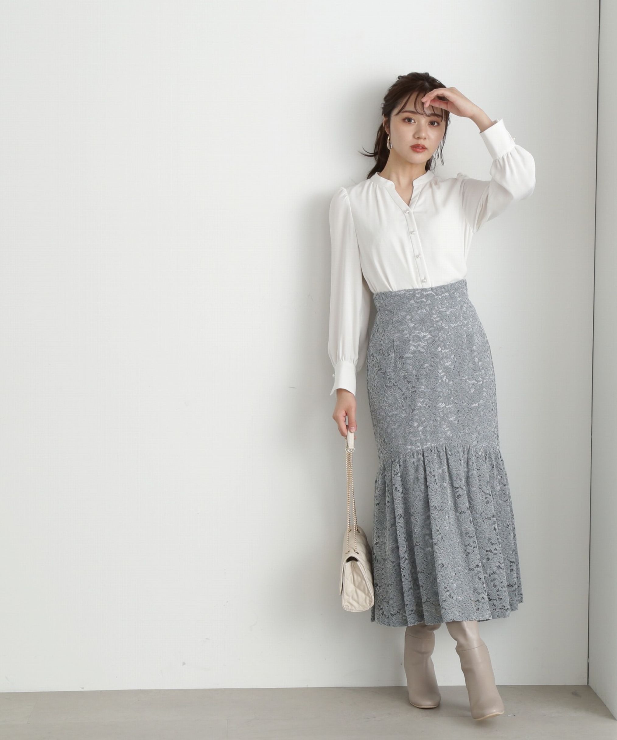 PROPORTION BODY DRESSING「モールレースマーメイドスカート」|スカート|