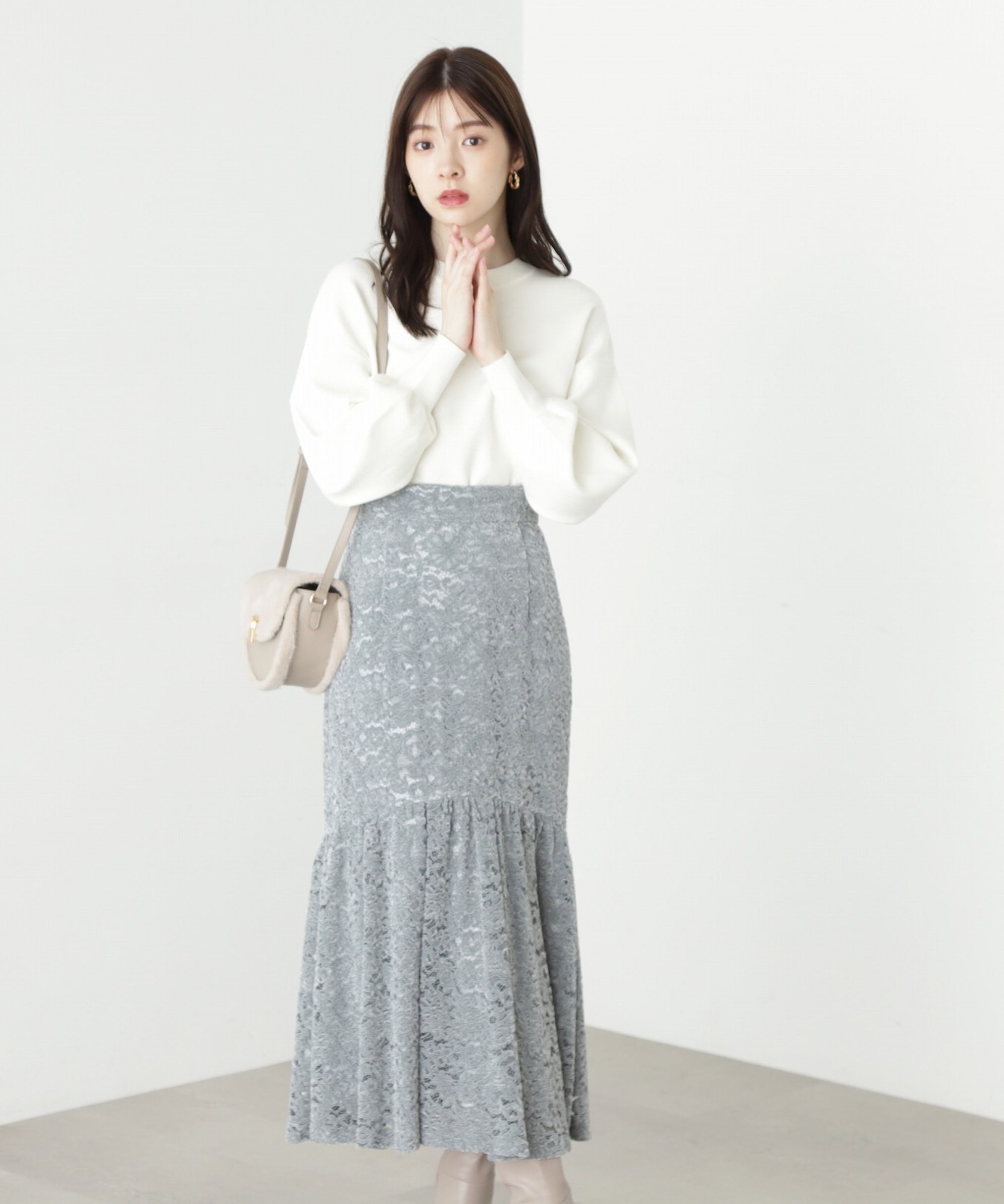 PROPORTION BODY DRESSING「モールレースマーメイドスカート」|スカート|