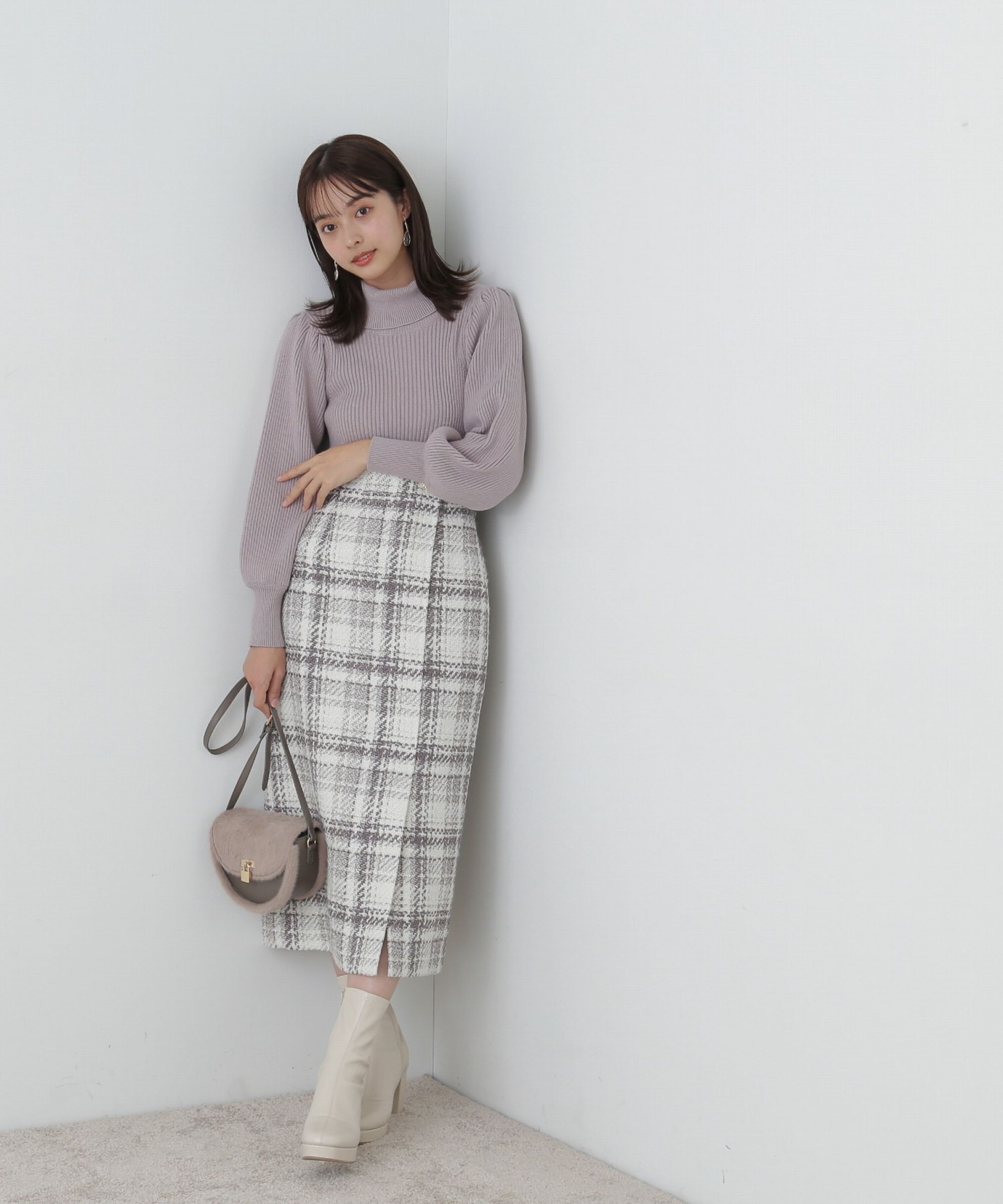 PROPORTION BODY DRESSING「チェックラップ風スカート」|スカート|