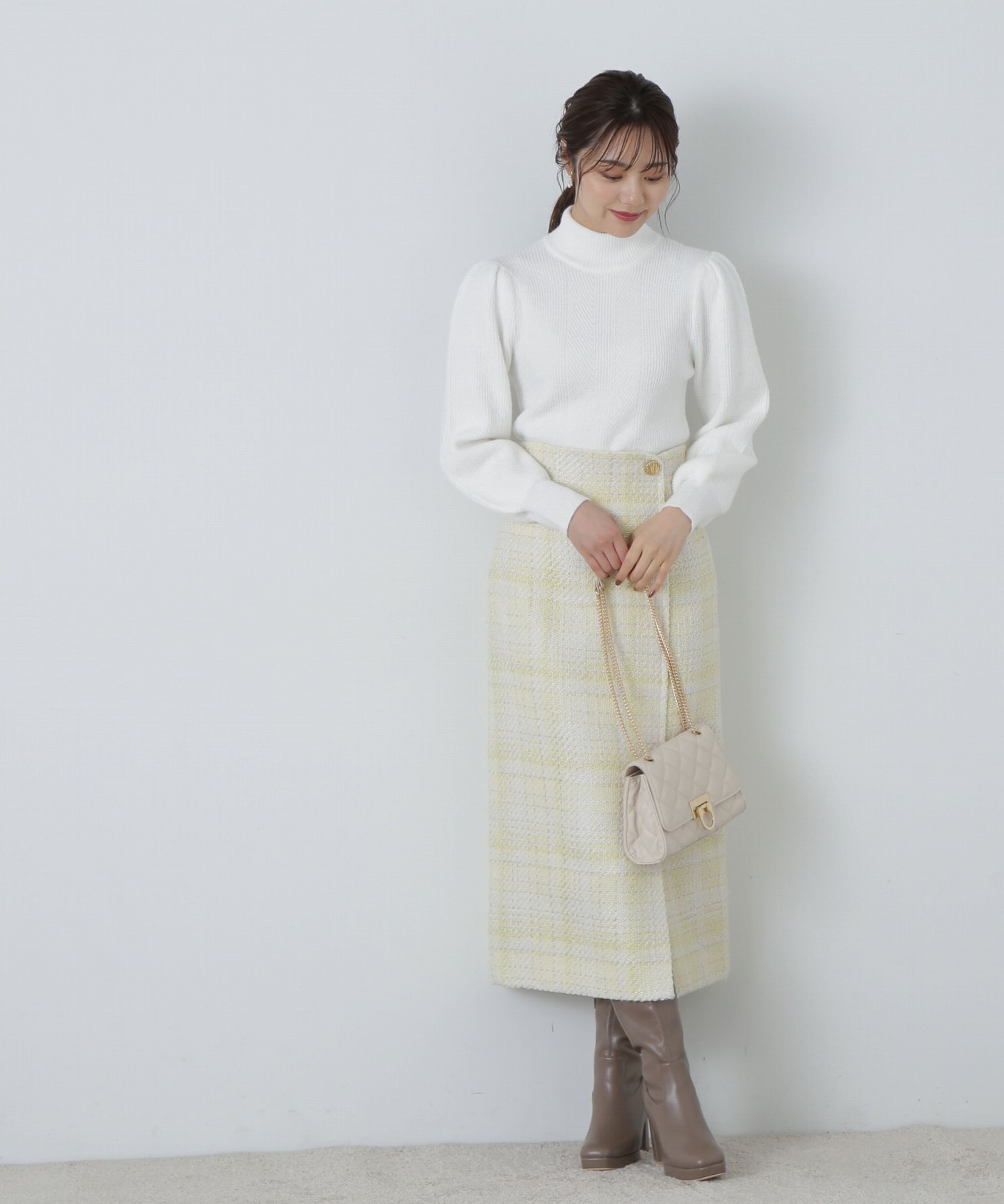 PROPORTION BODY DRESSING「チェックラップ風スカート」|スカート|