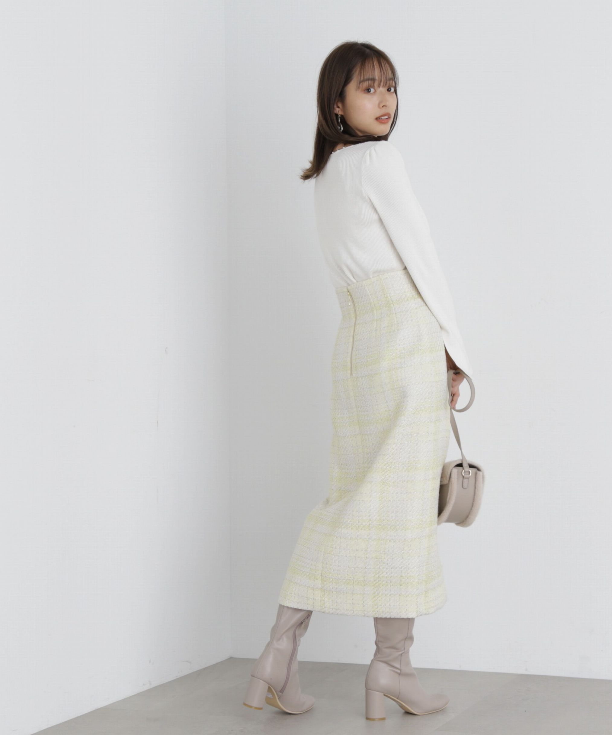 PROPORTION BODY DRESSING「チェックラップ風スカート」|スカート|