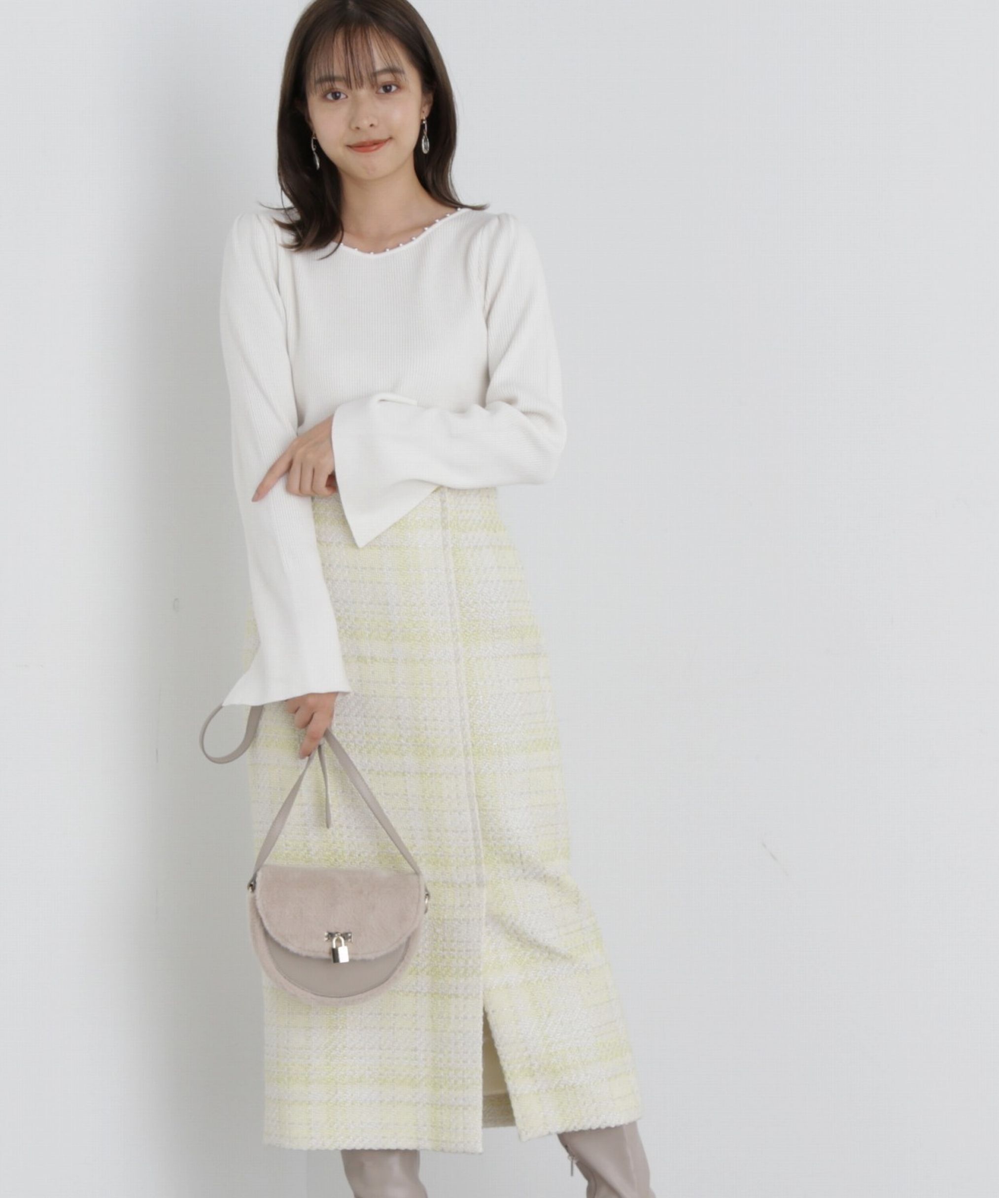 PROPORTION BODY DRESSING「チェックラップ風スカート」|スカート|