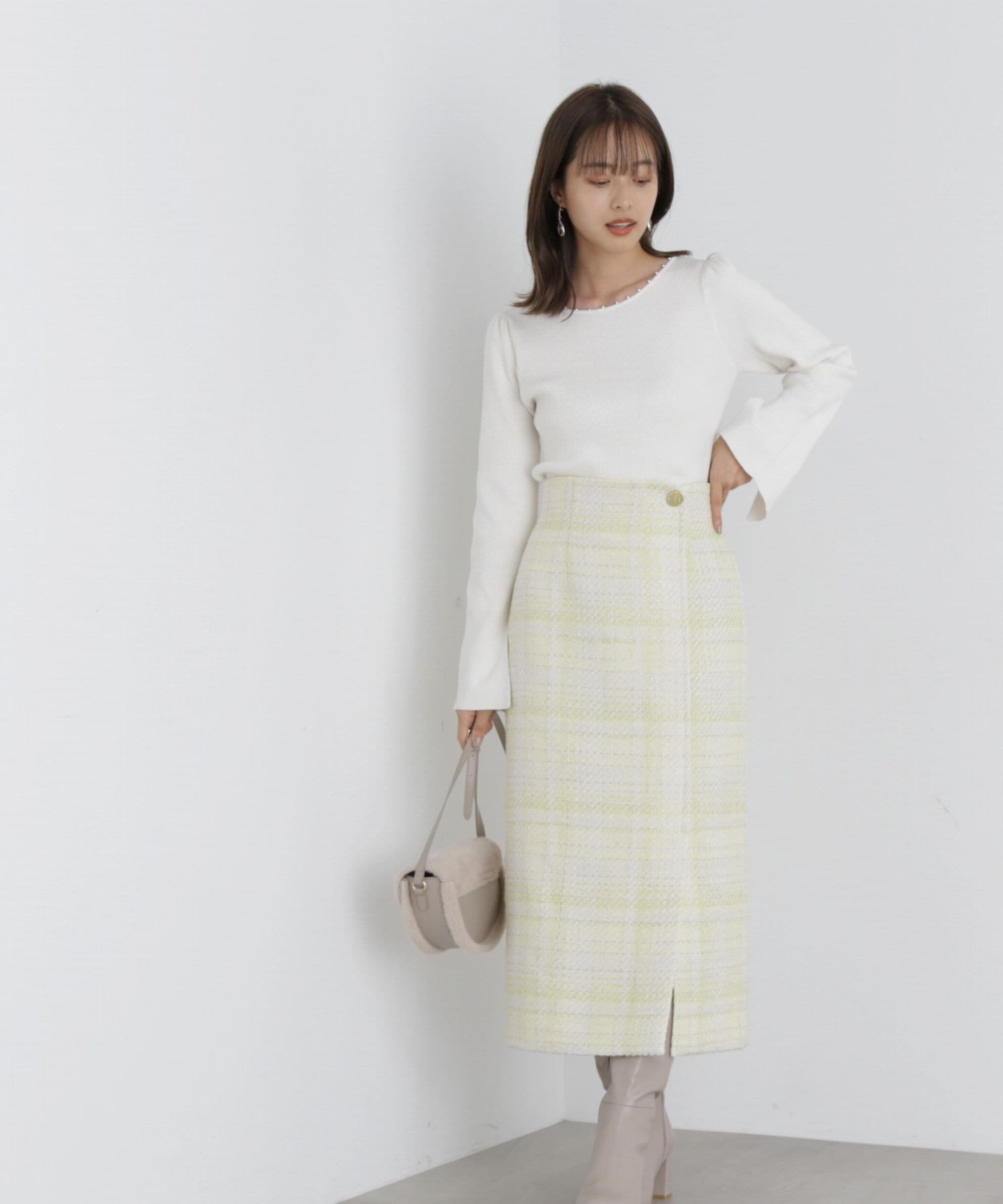 PROPORTION BODY DRESSING「チェックラップ風スカート」|スカート|