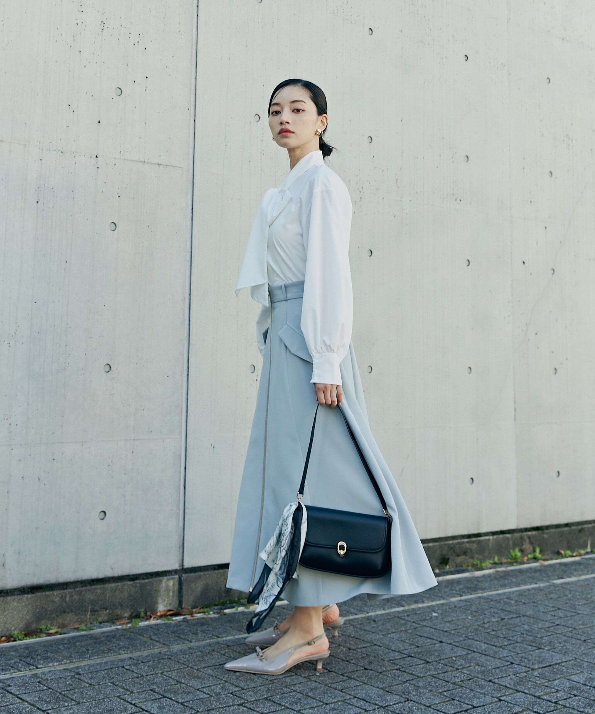 PROPORTION BODY DRESSING「フロントファスナーフレアスカート」|スカート|