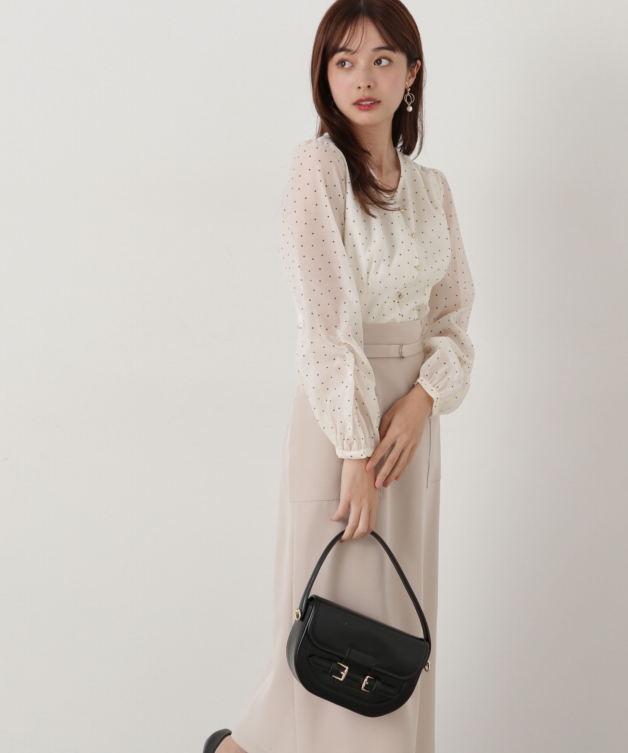 PROPORTION BODY DRESSING「フロントポケットタイトスカート」|スカート|ベージュ