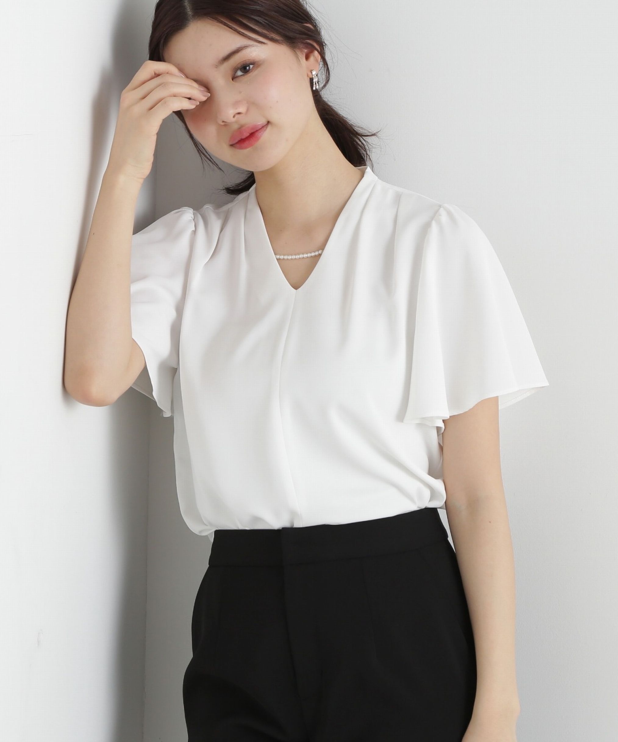 PROPORTION BODY DRESSING「パールポイントタックブラウス」|シャツ・ブラウス|