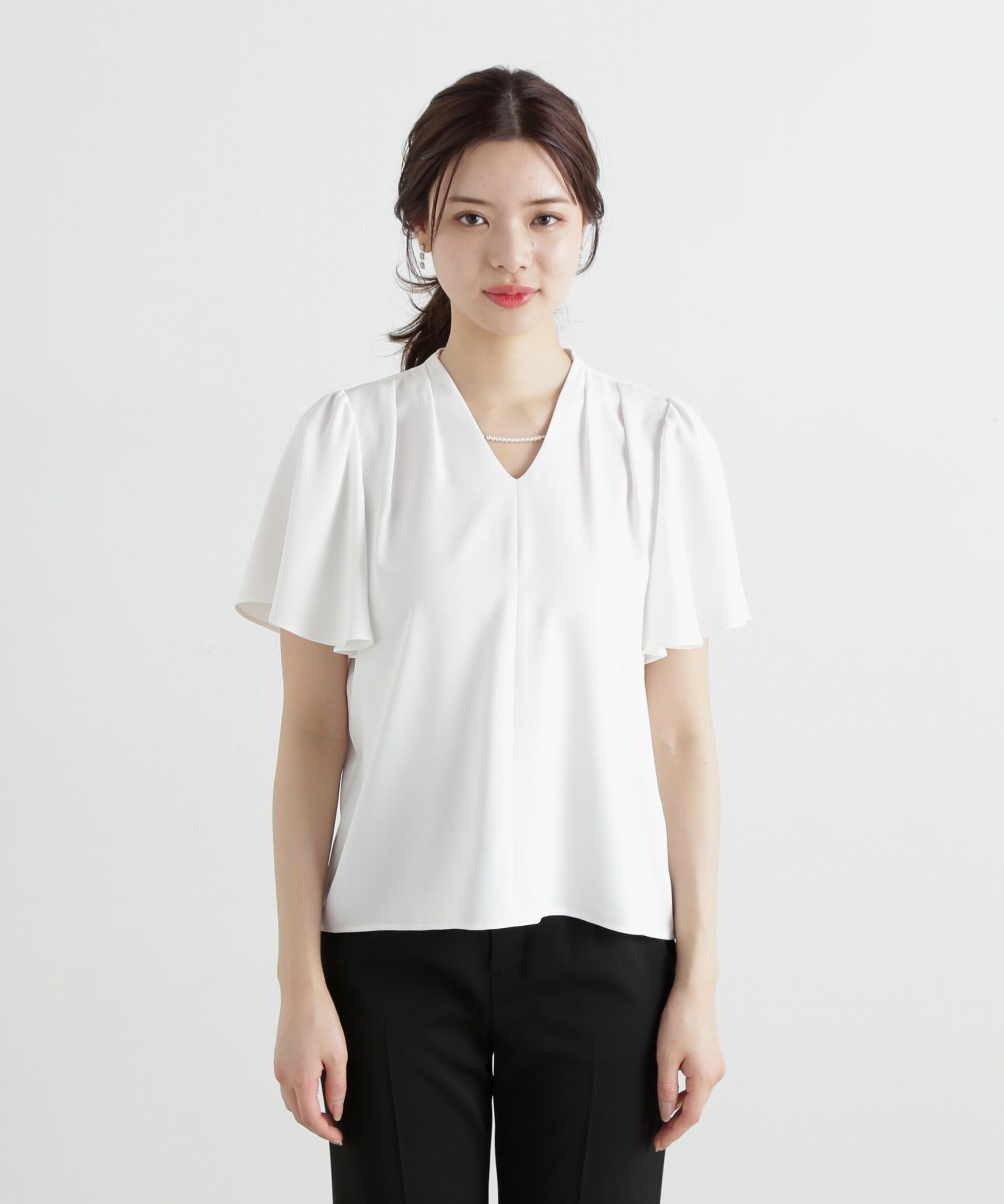 PROPORTION BODY DRESSING「パールポイントタックブラウス」|シャツ・ブラウス|