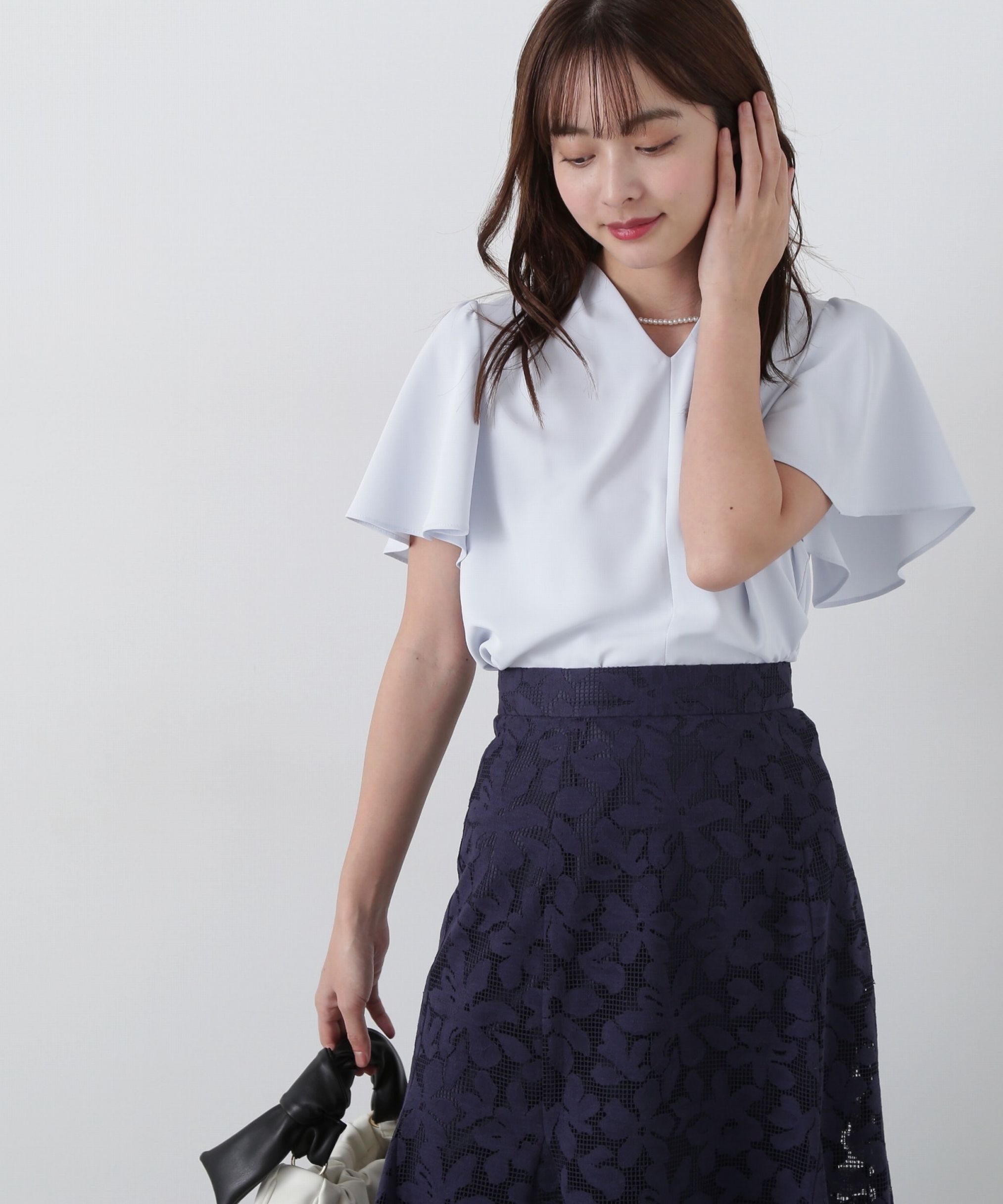 PROPORTION BODY DRESSING「パールポイントタックブラウス」|シャツ・ブラウス|