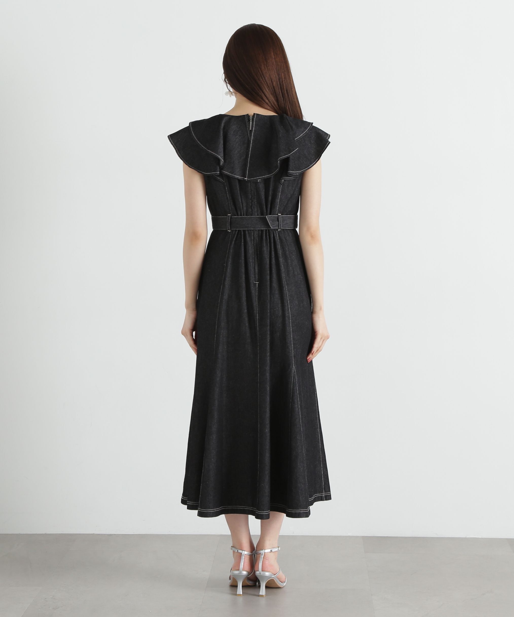 PROPORTION BODY DRESSING「《EDIT COLOGNE》フリルデニムワンピース」|ワンピース|