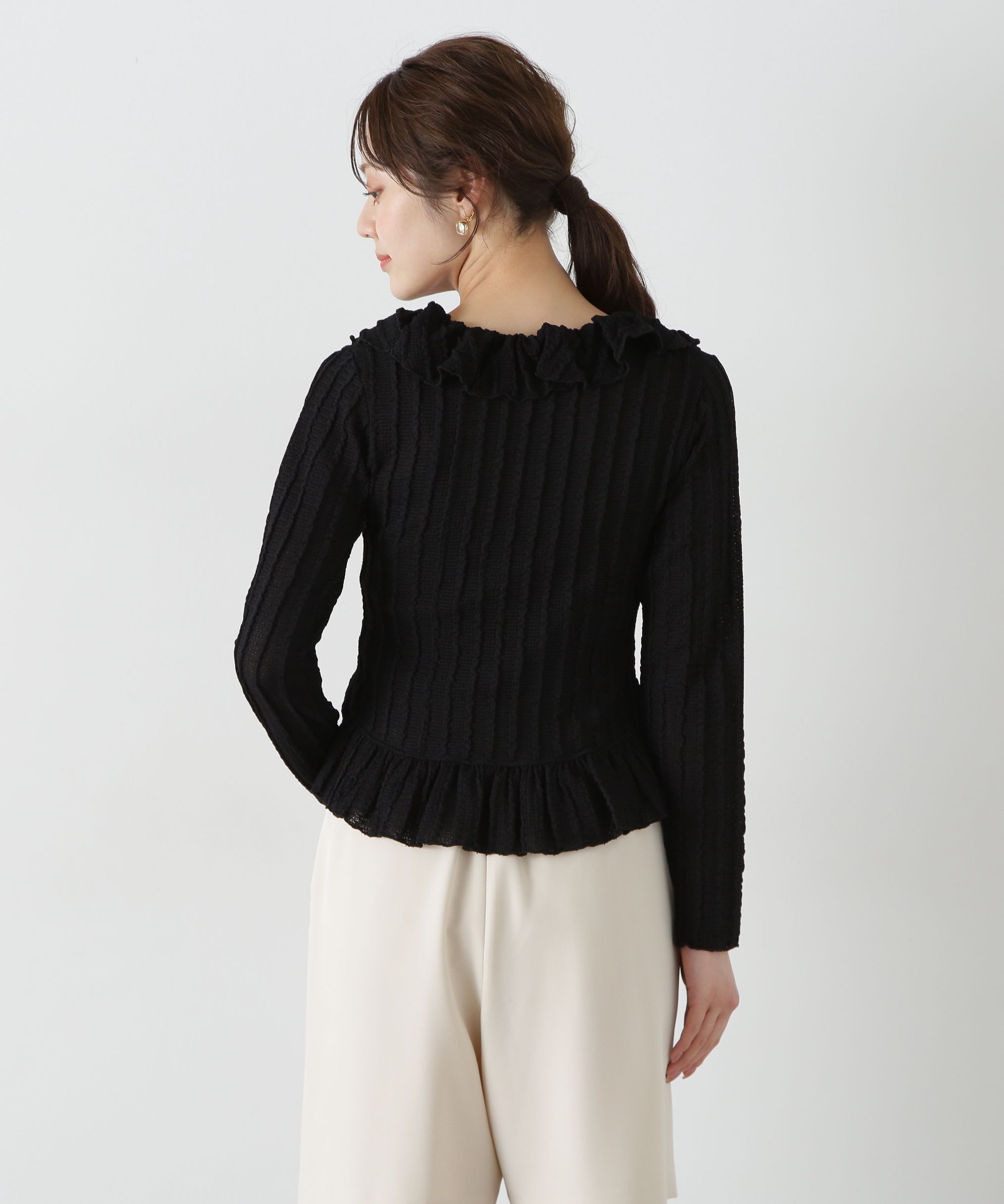 PROPORTION BODY DRESSING「シアーフリルカーディガン」|Tシャツ・カットソー|