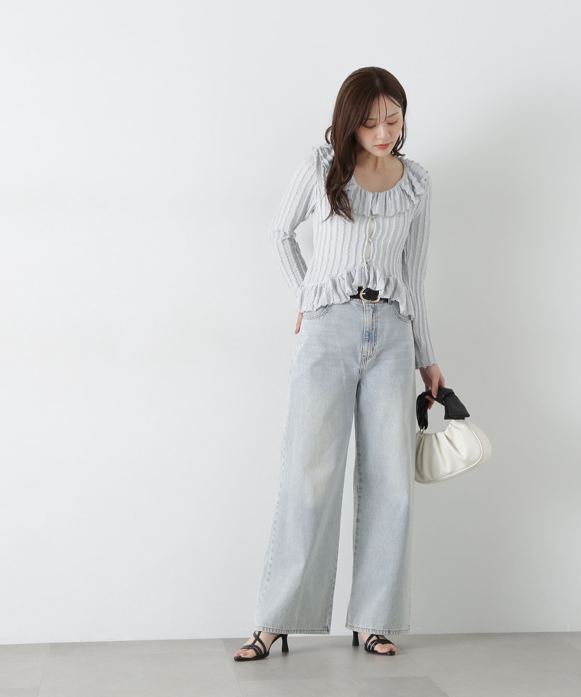 PROPORTION BODY DRESSING「シアーフリルカーディガン」|Tシャツ・カットソー|