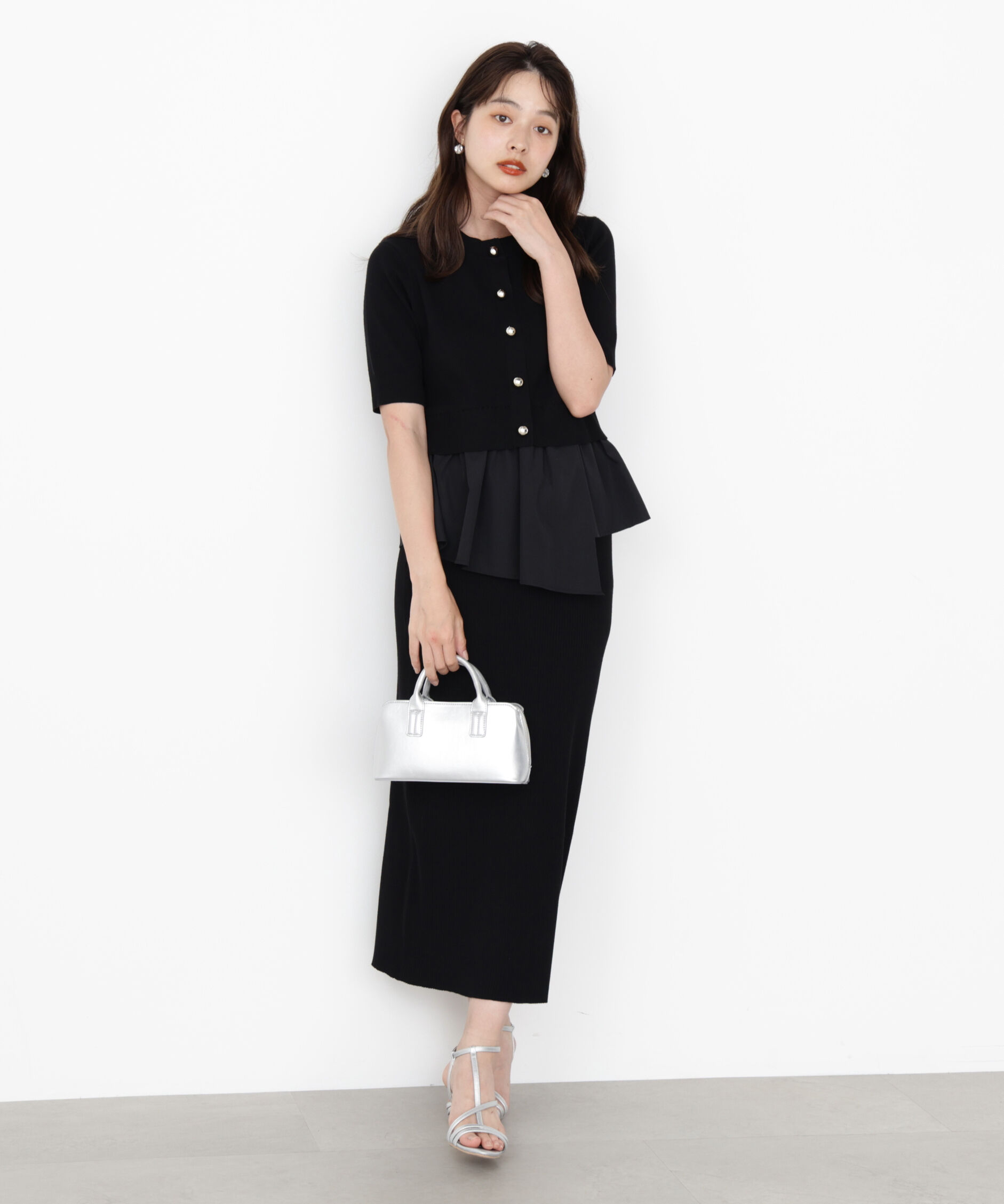 PROPORTION BODY DRESSING「レイヤード風ニットセットアップ」|ワンピース|