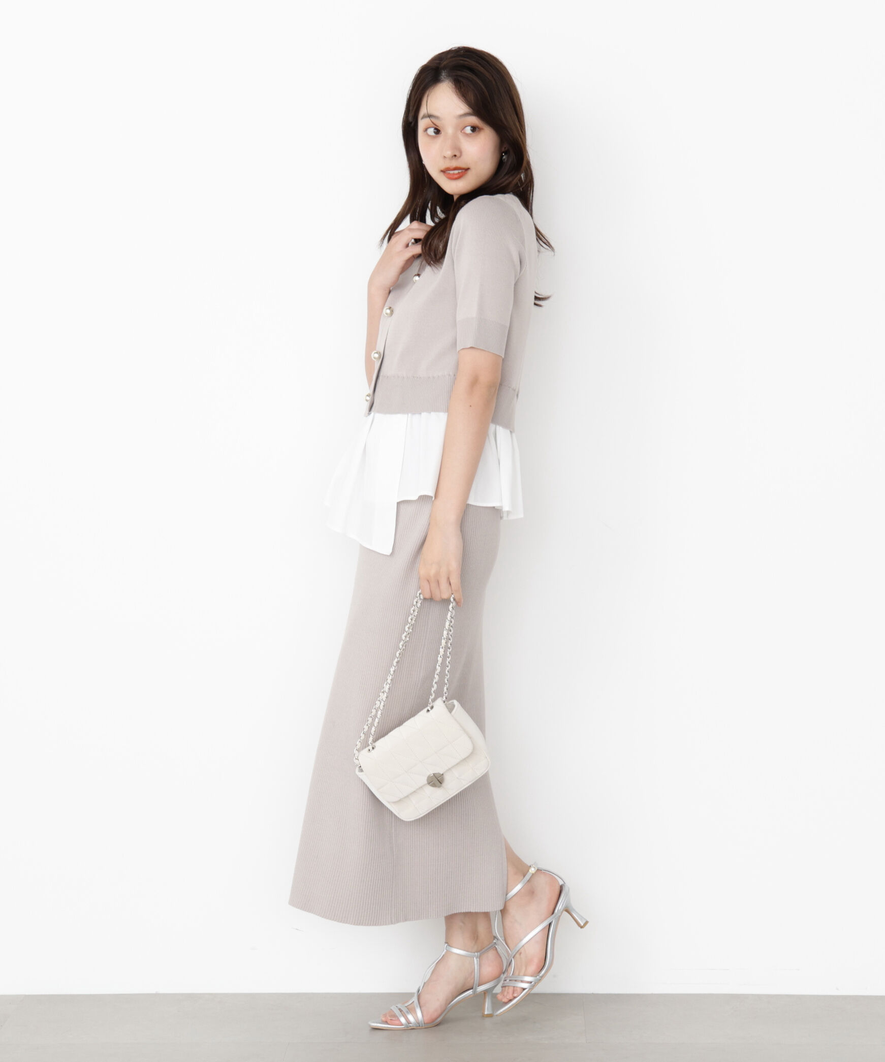 PROPORTION BODY DRESSING「レイヤード風ニットセットアップ」|ワンピース|