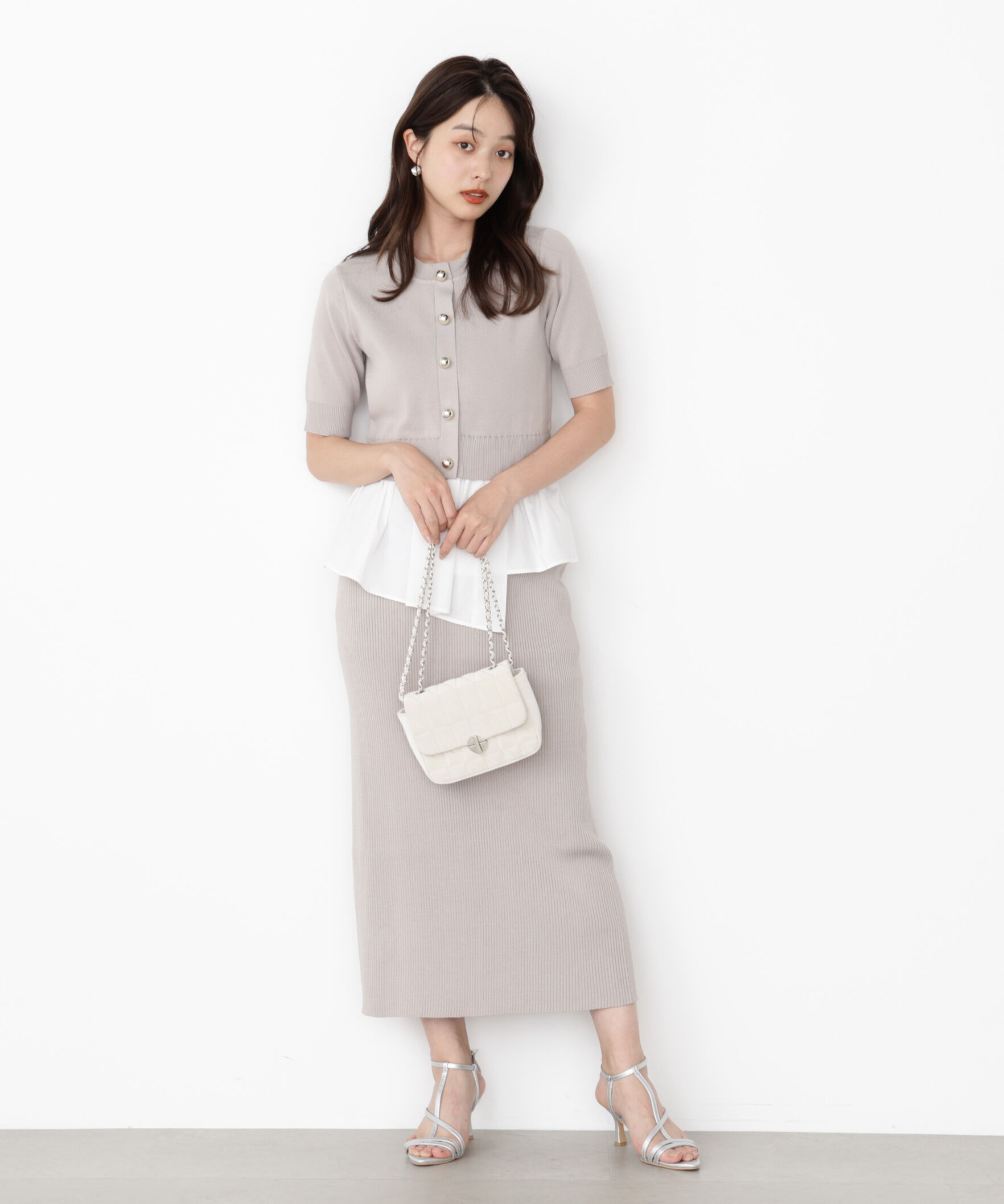 PROPORTION BODY DRESSING「レイヤード風ニットセットアップ」|ワンピース|