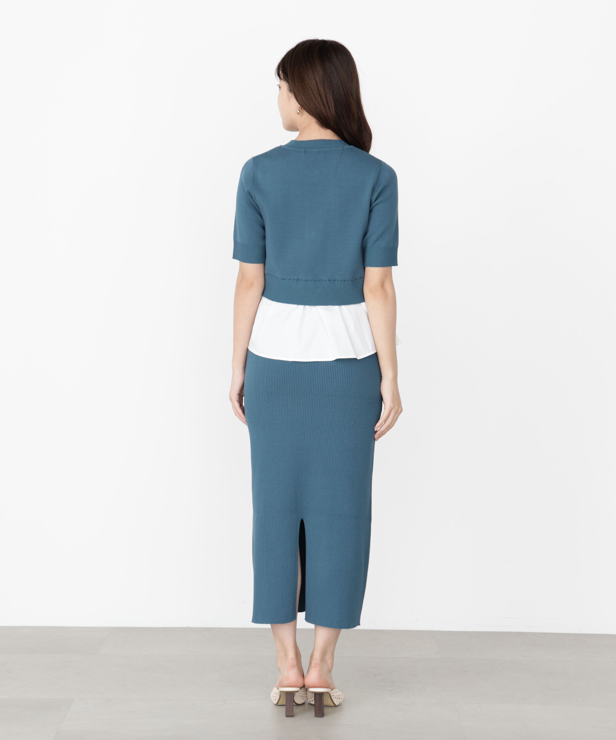 PROPORTION BODY DRESSING「レイヤード風ニットセットアップ」|ワンピース|