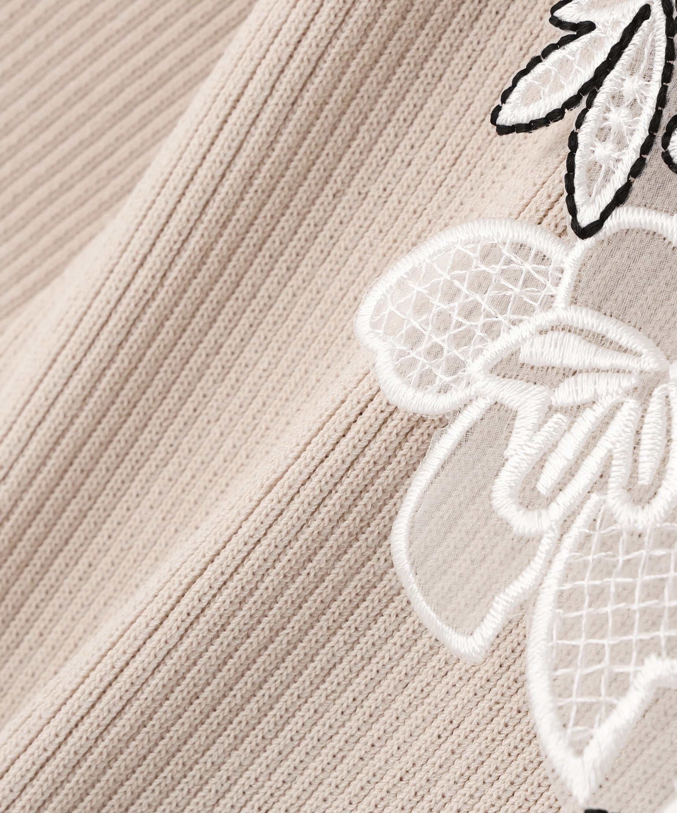 PROPORTION BODY DRESSING「ケープ風レース付きニットワンピース 25AW」|ワンピース|