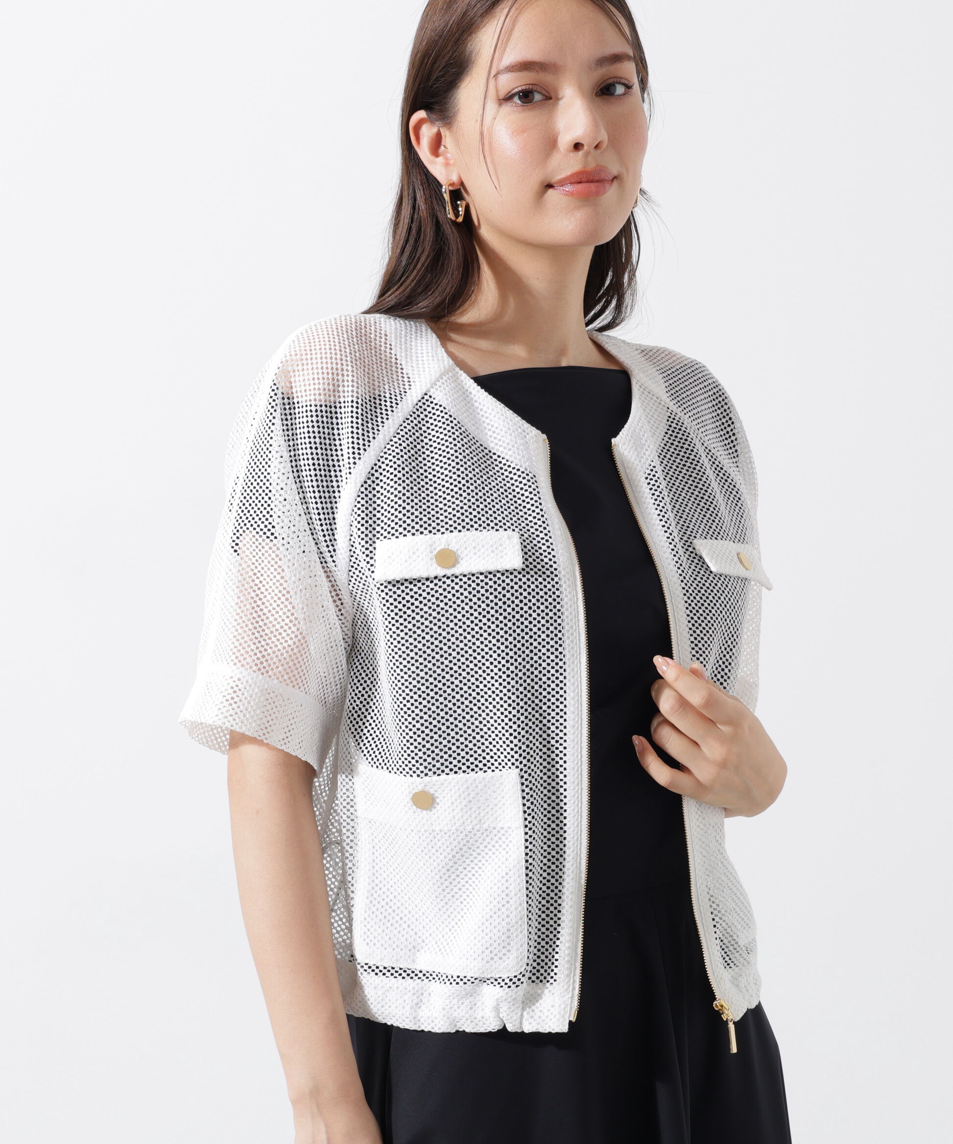  「ダブルラッセルメッシュブルゾン」|その他|