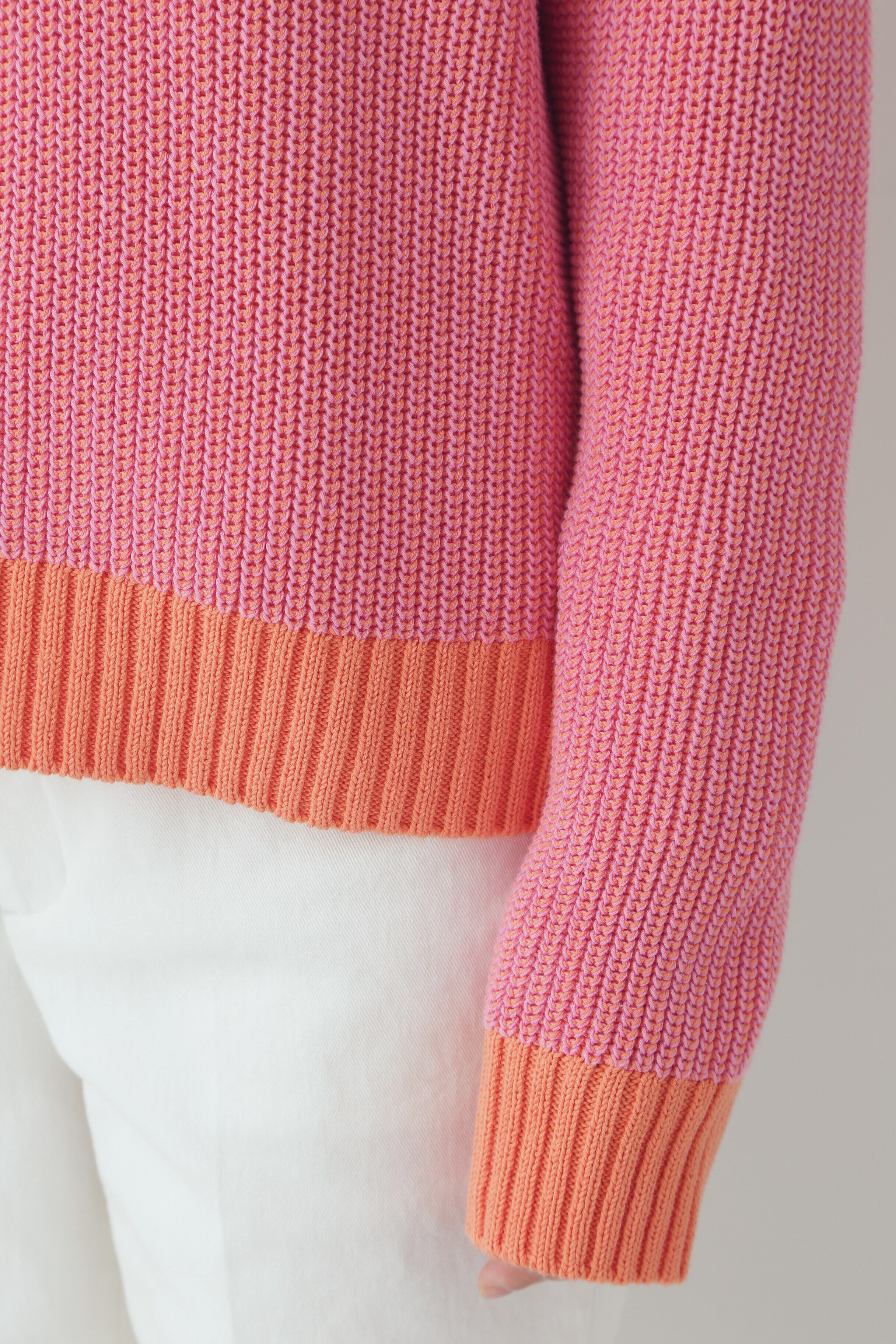  「◆バイカラー衿付きニット」|ニット・セーター|