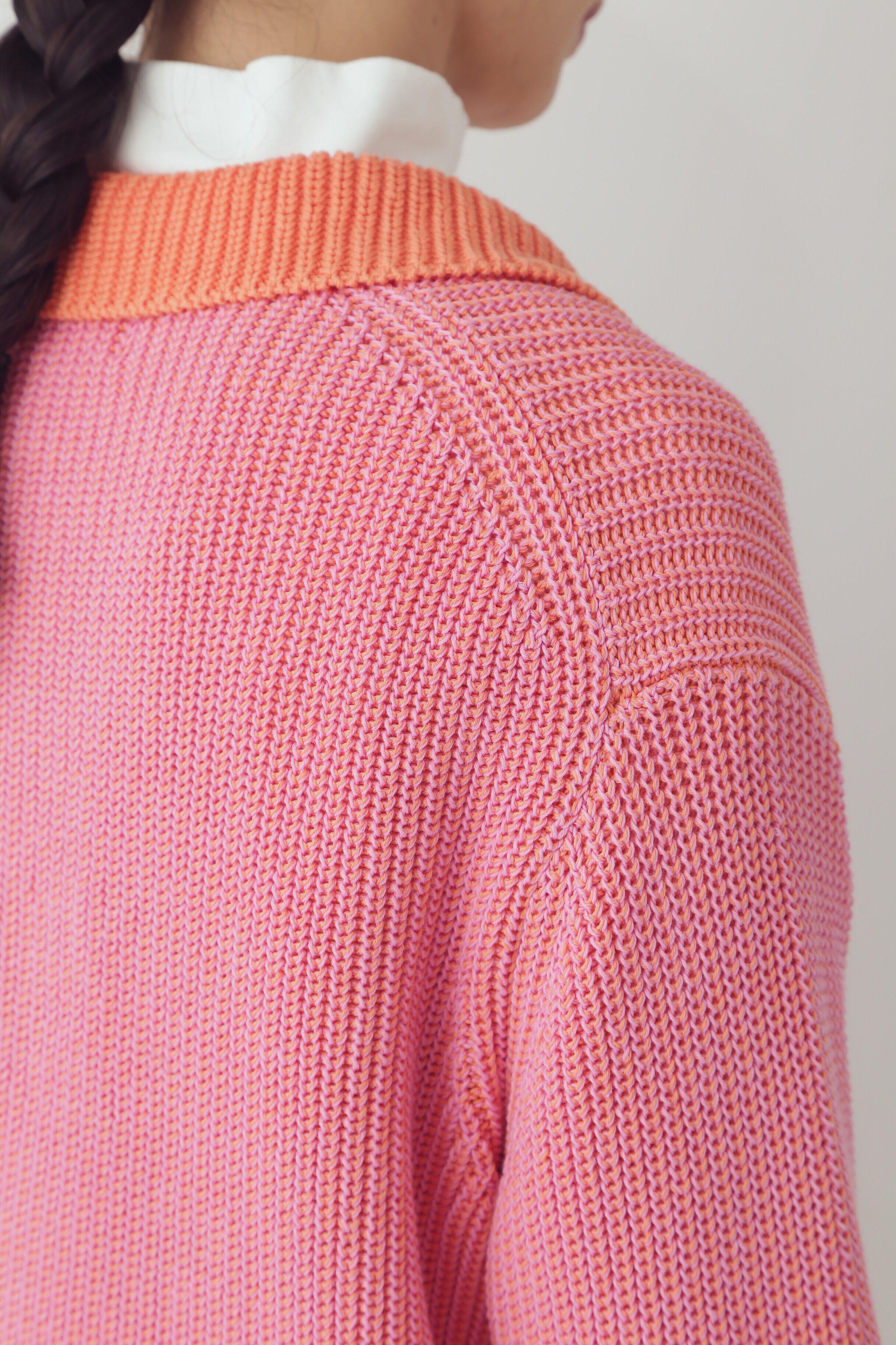  「◆バイカラー衿付きニット」|ニット・セーター|