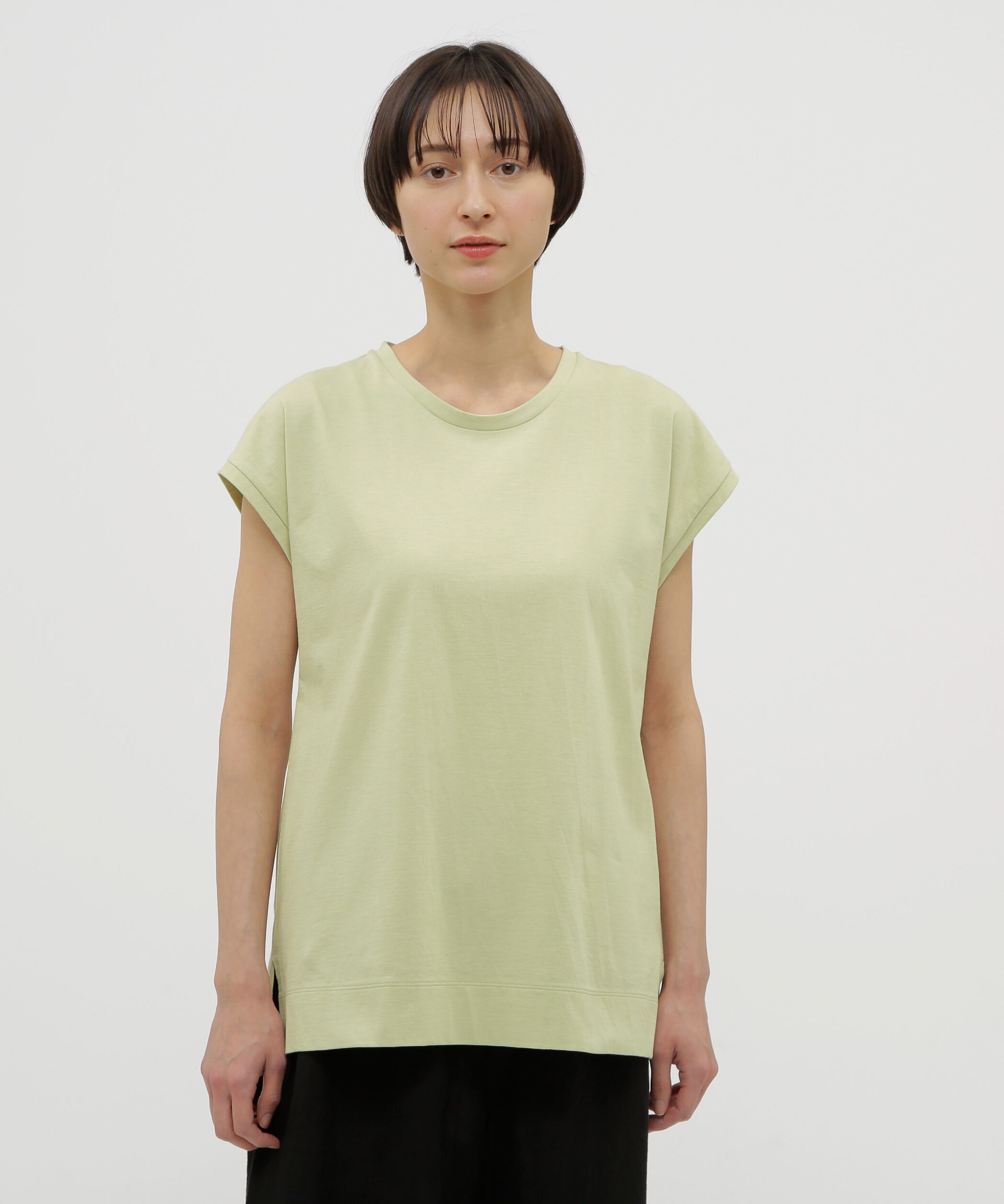 MARGARET HOWELL HOUSEHOLDGOODS「COTTON WITH PLAX」|Tシャツ・カットソー|LIGHT GREEN2