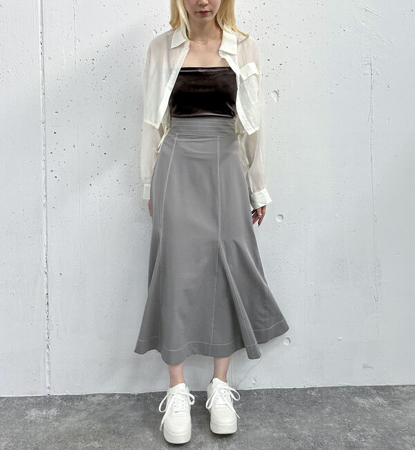archives「Ｈ／Ｗ配色ステッチフレアマーメイドスカート」|スカート|