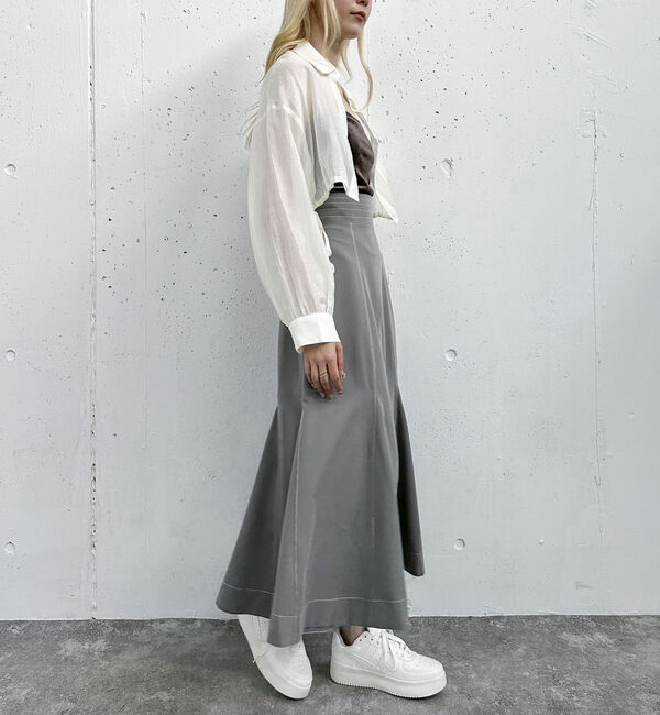 archives「Ｈ／Ｗ配色ステッチフレアマーメイドスカート」|スカート|