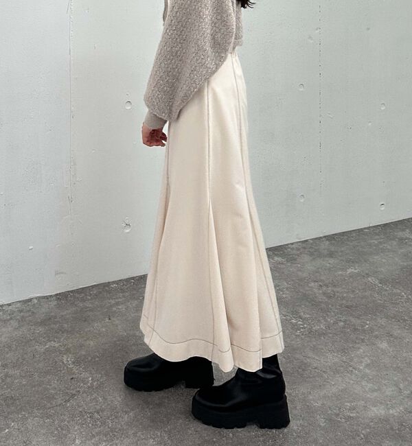 archives「Ｈ／Ｗ配色ステッチフレアマーメイドスカート」|スカート|