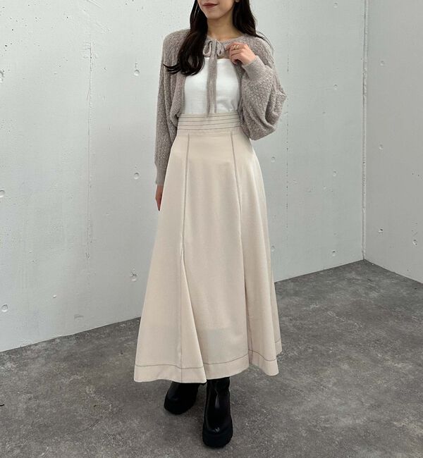 archives「Ｈ／Ｗ配色ステッチフレアマーメイドスカート」|スカート|
