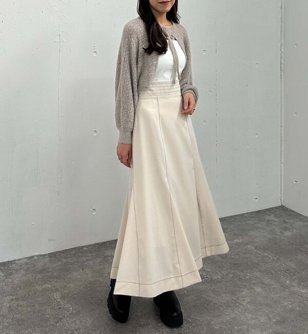 archives「Ｈ／Ｗ配色ステッチフレアマーメイドスカート」|スカート|