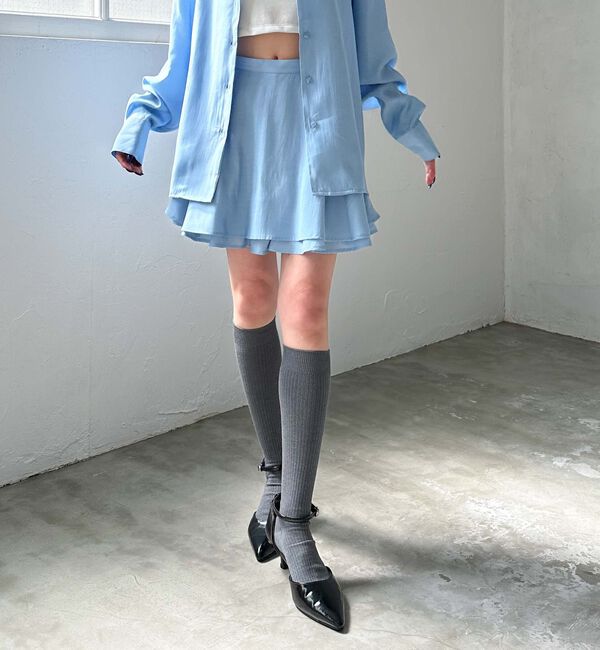 archives「&rsquo;【ＳＥＴＵＰ対応】フレアシャツミニスカート」|スカート|BLUE