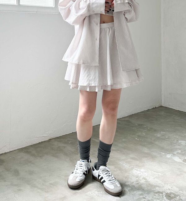 archives「&rsquo;【ＳＥＴＵＰ対応】フレアシャツミニスカート」|スカート|BEIGE