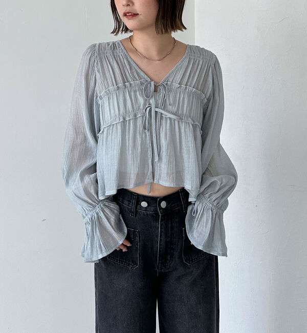 archives「楊柳シャーリングショートブラウス」|シャツ・ブラウス|